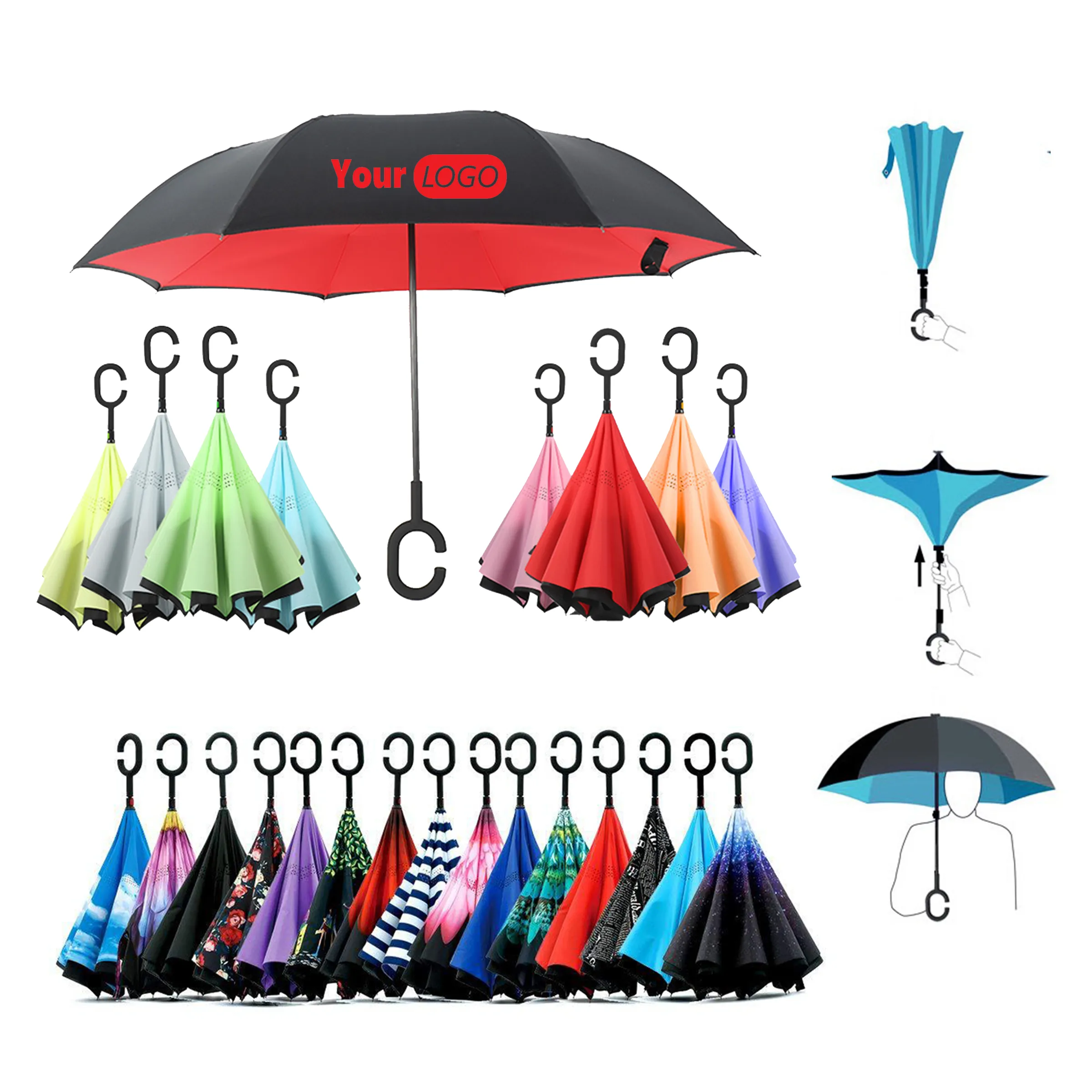 Inverted Reverse Upside Down Umbrella