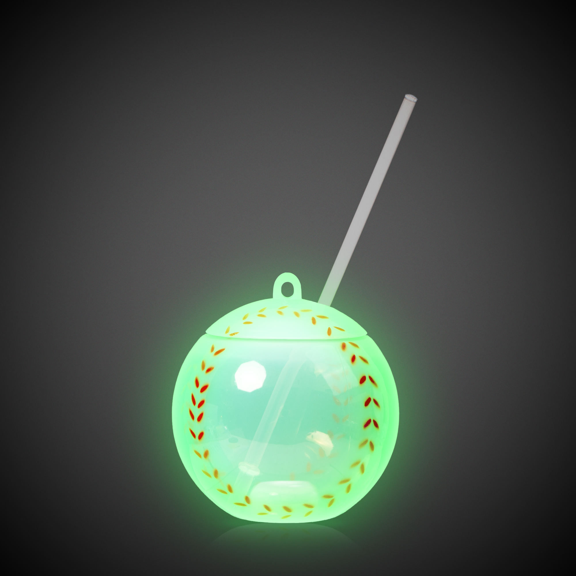 Light Up Baseball Cup with Lid and Straw 8