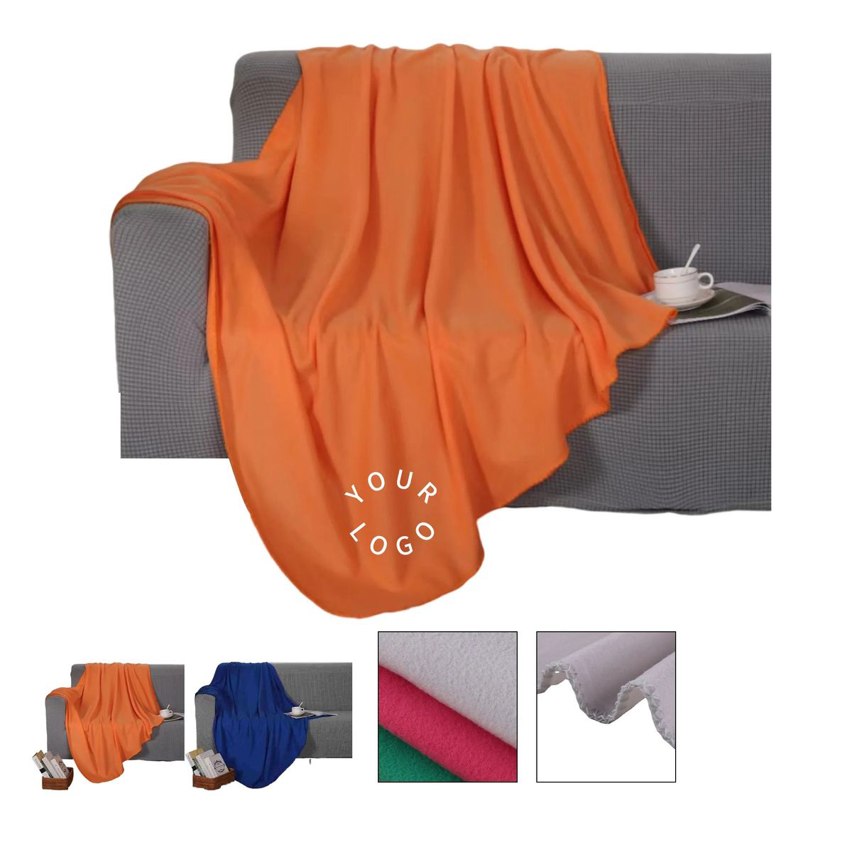 Double Sided Velvet Blanket Soft Polyester Fabric 3