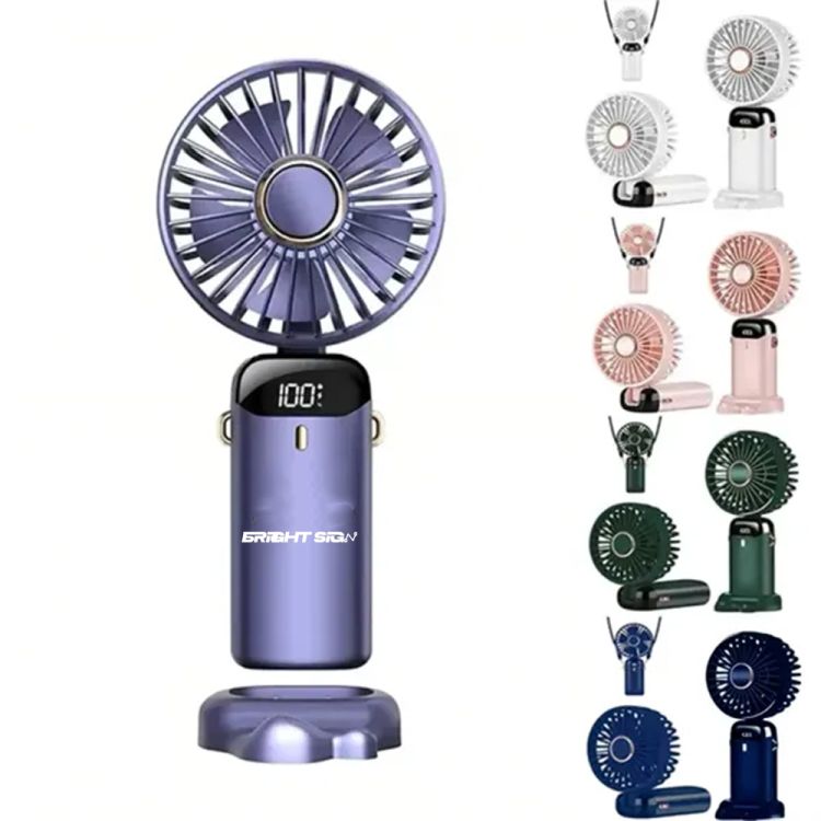 Foldable LED Neck Fan with Phone Stand 2