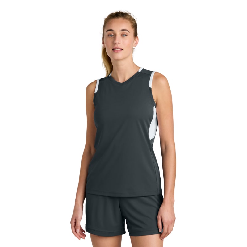 Sport-Tek Women's Club Sleeveless V-Neck 26