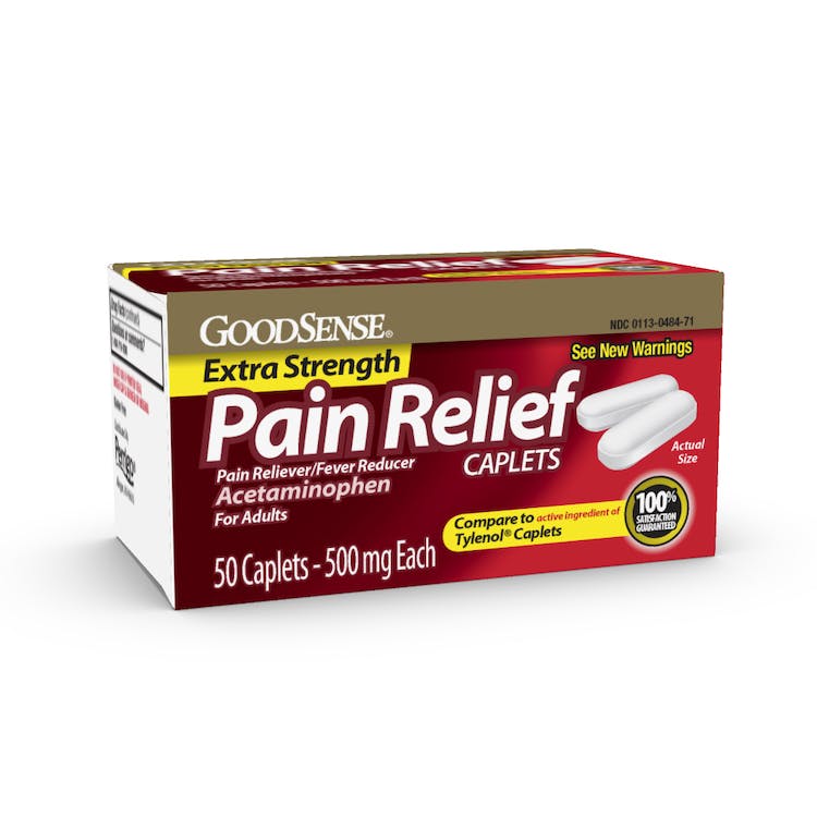 Pain Relief Acetaminophen Caplets - Extra Strength 50 Pack 2