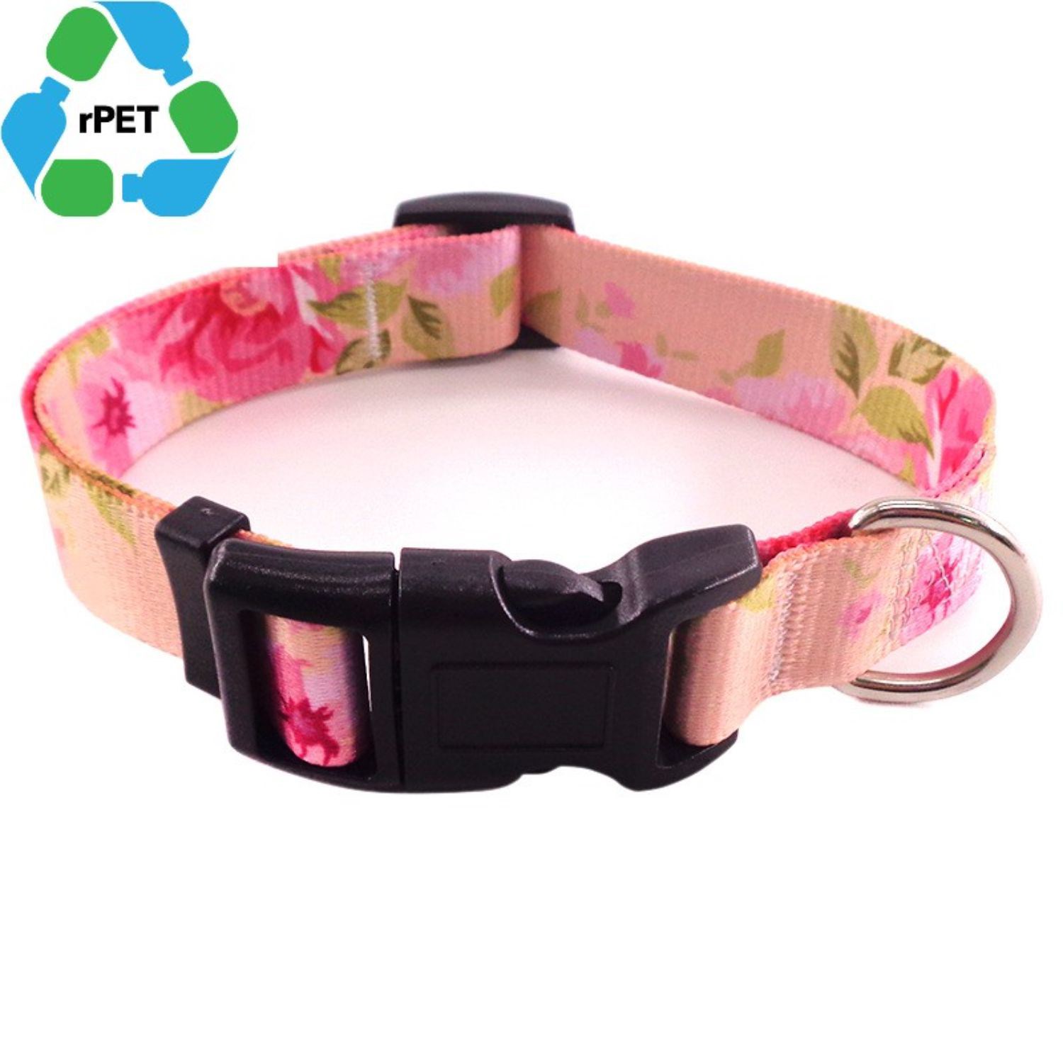 3/4"W x 20"L rPET Eco-friendly Sublimation Pet Collar w/ Buckle Release 1