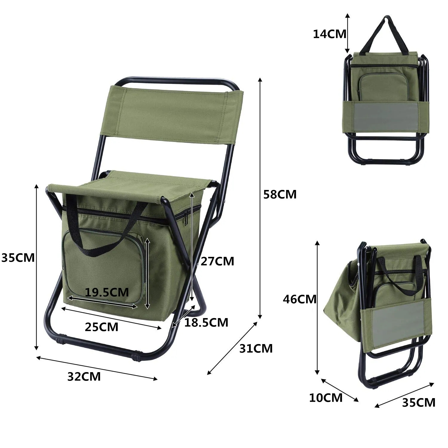 Fishing Chair with Cooler Bag 5