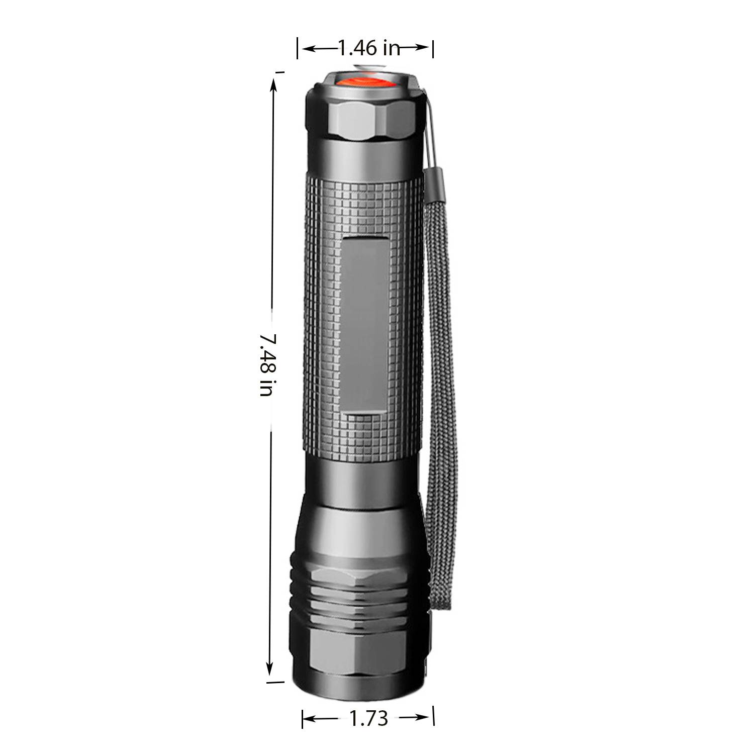 High Power Zoomable LED Flashlight - IP67 Waterproof & 4*AA 2