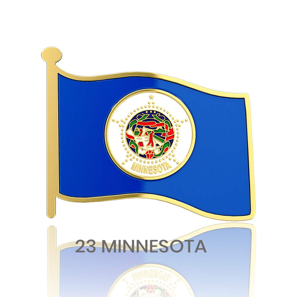 1" Stock Flag Pins 39
