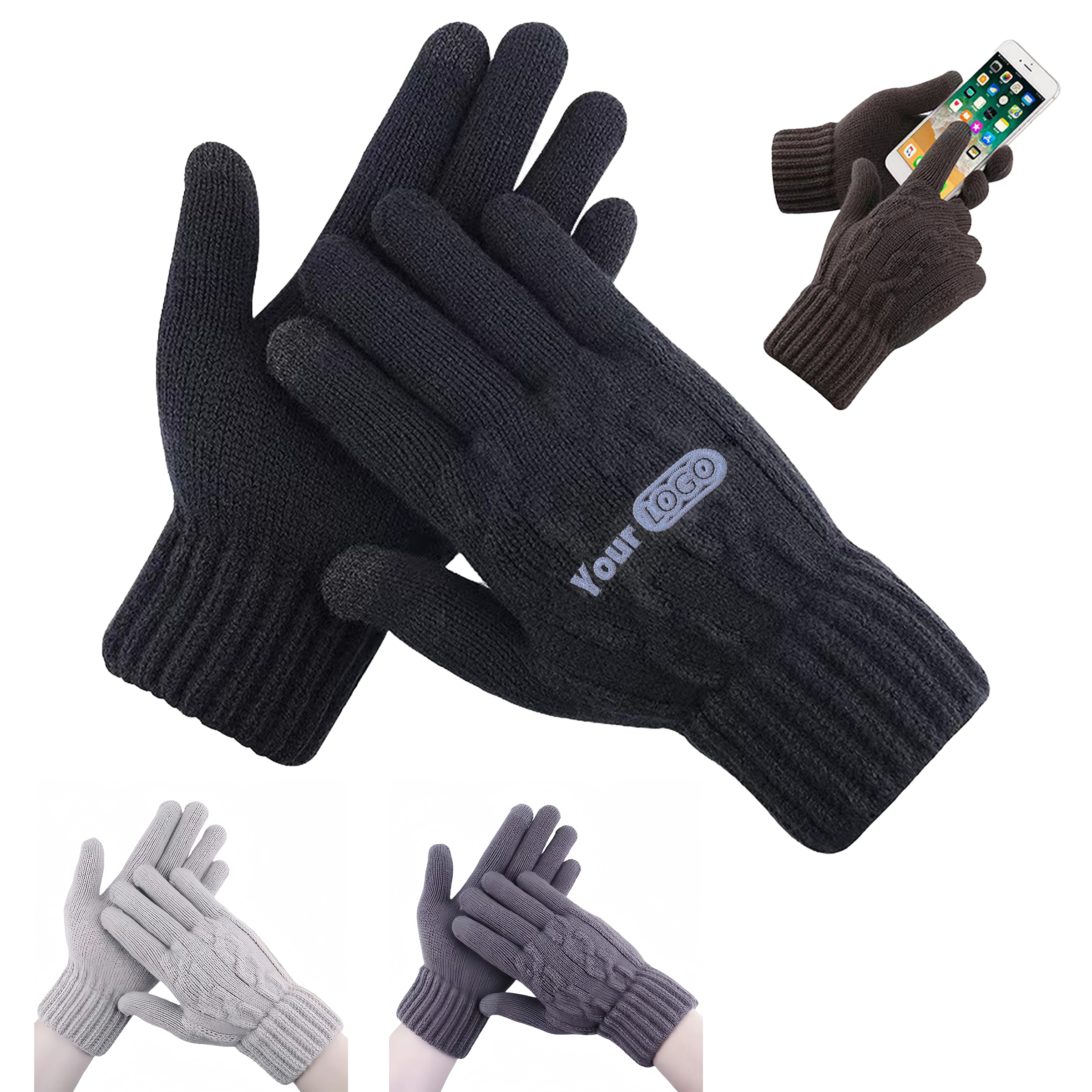 Acrylic Touchable Knitted Gloves 5