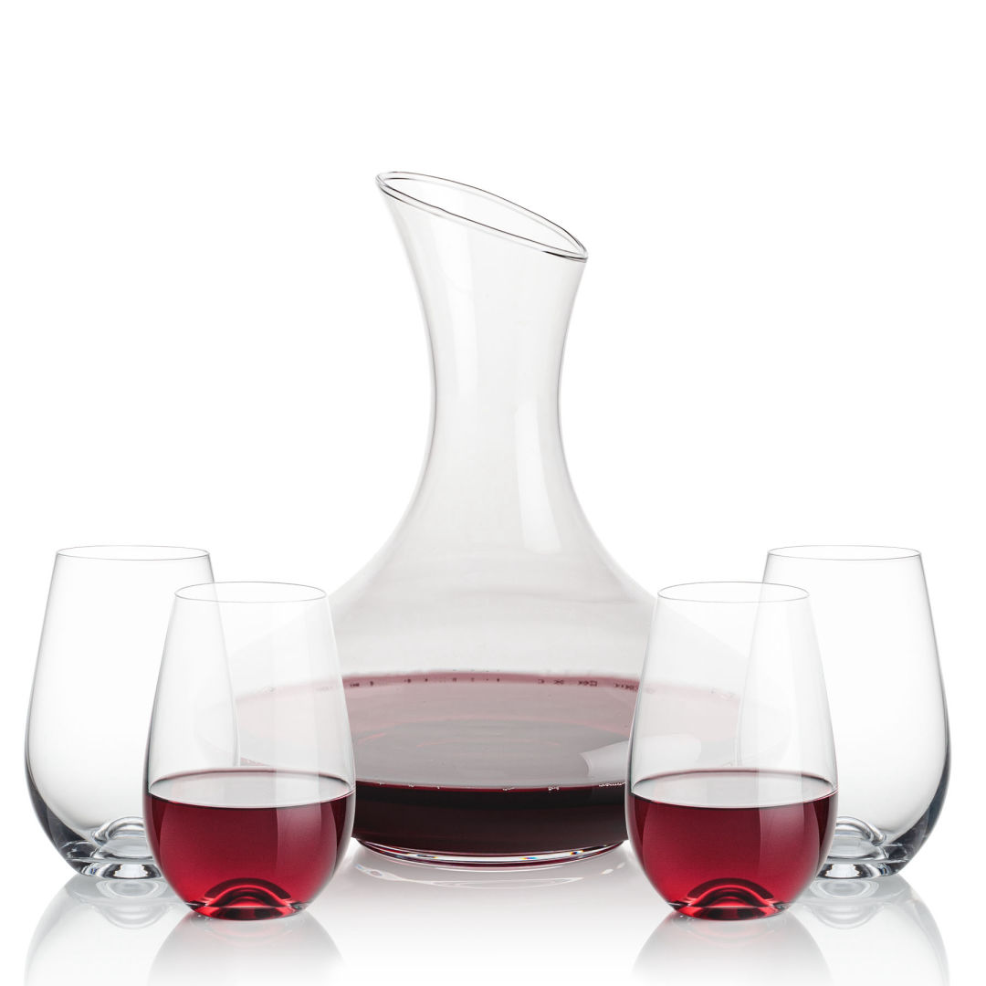 Innisfil Carafe & Boston Stemless Wine 3