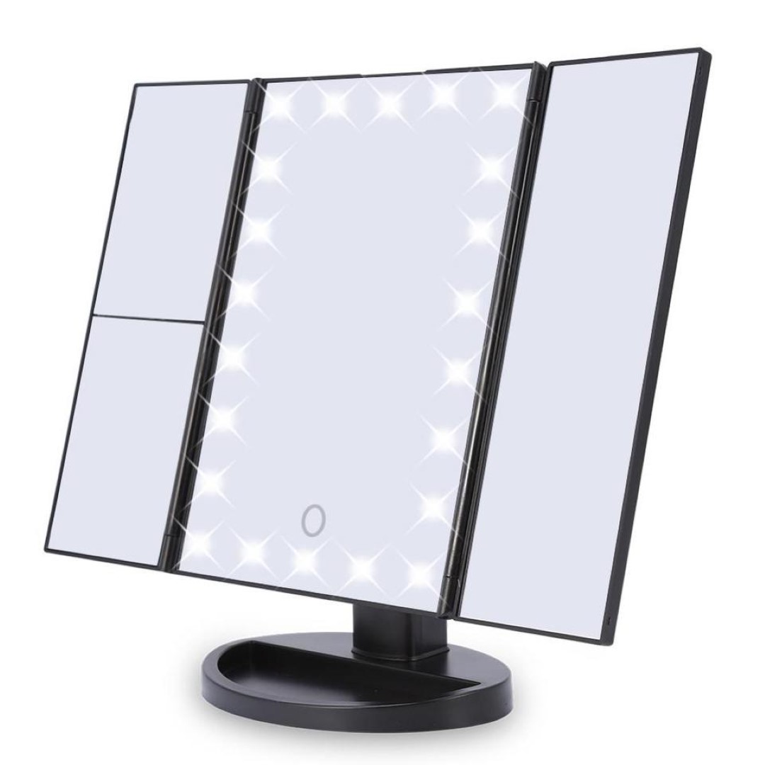 LED Tri-Fold Mirror Touch Screen 3X/2X/1X 3
