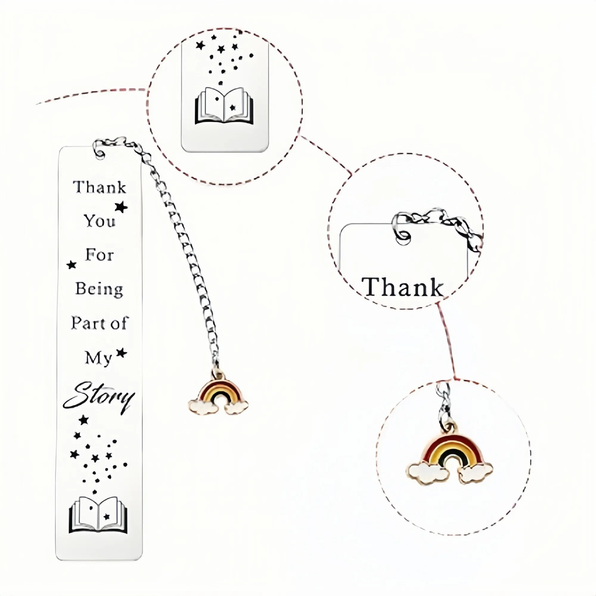 Stainless Steel Bookmarks - Durable Metal Page Markers 3