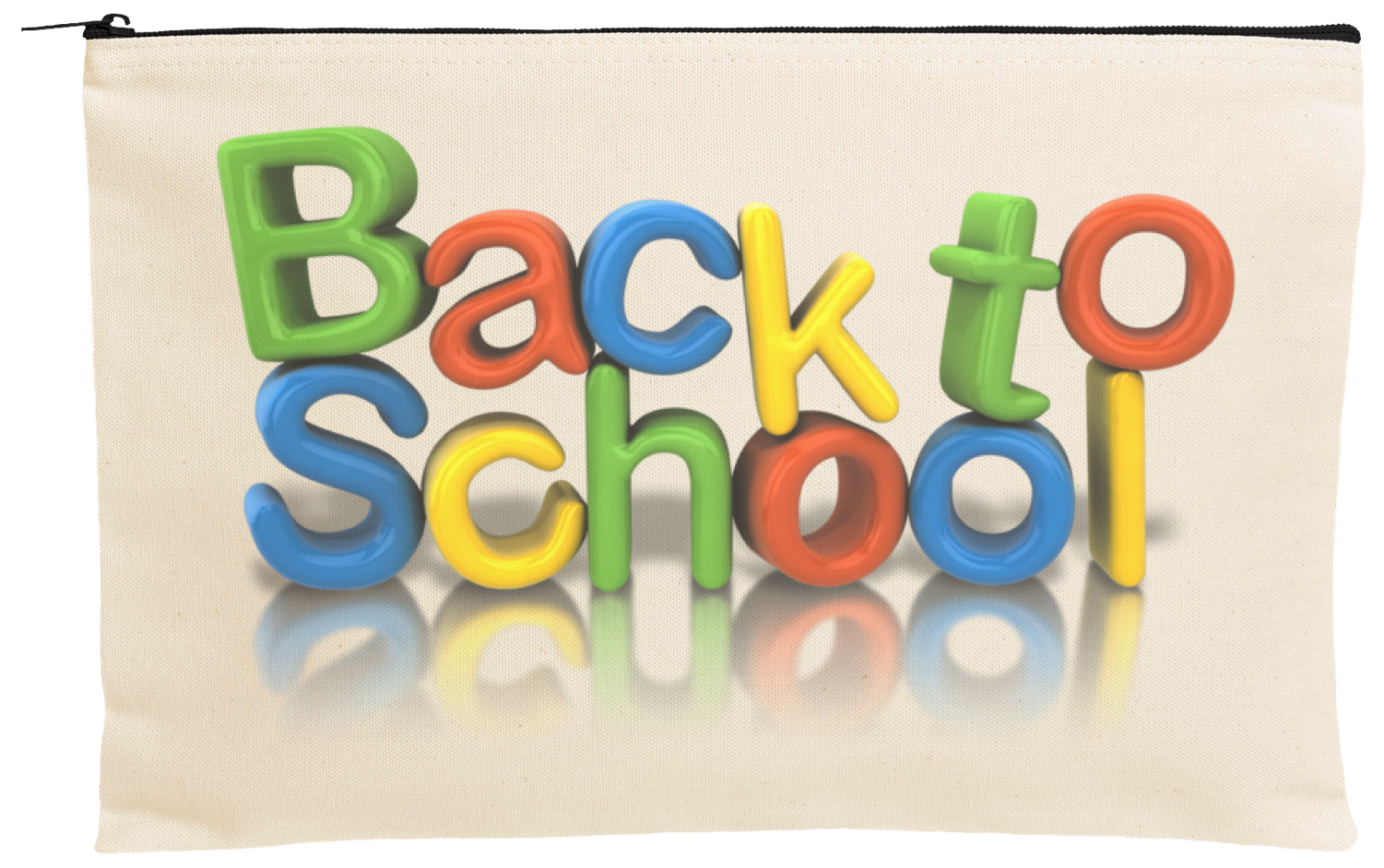 Canvas Dottie Pouch with Black Zipper 4