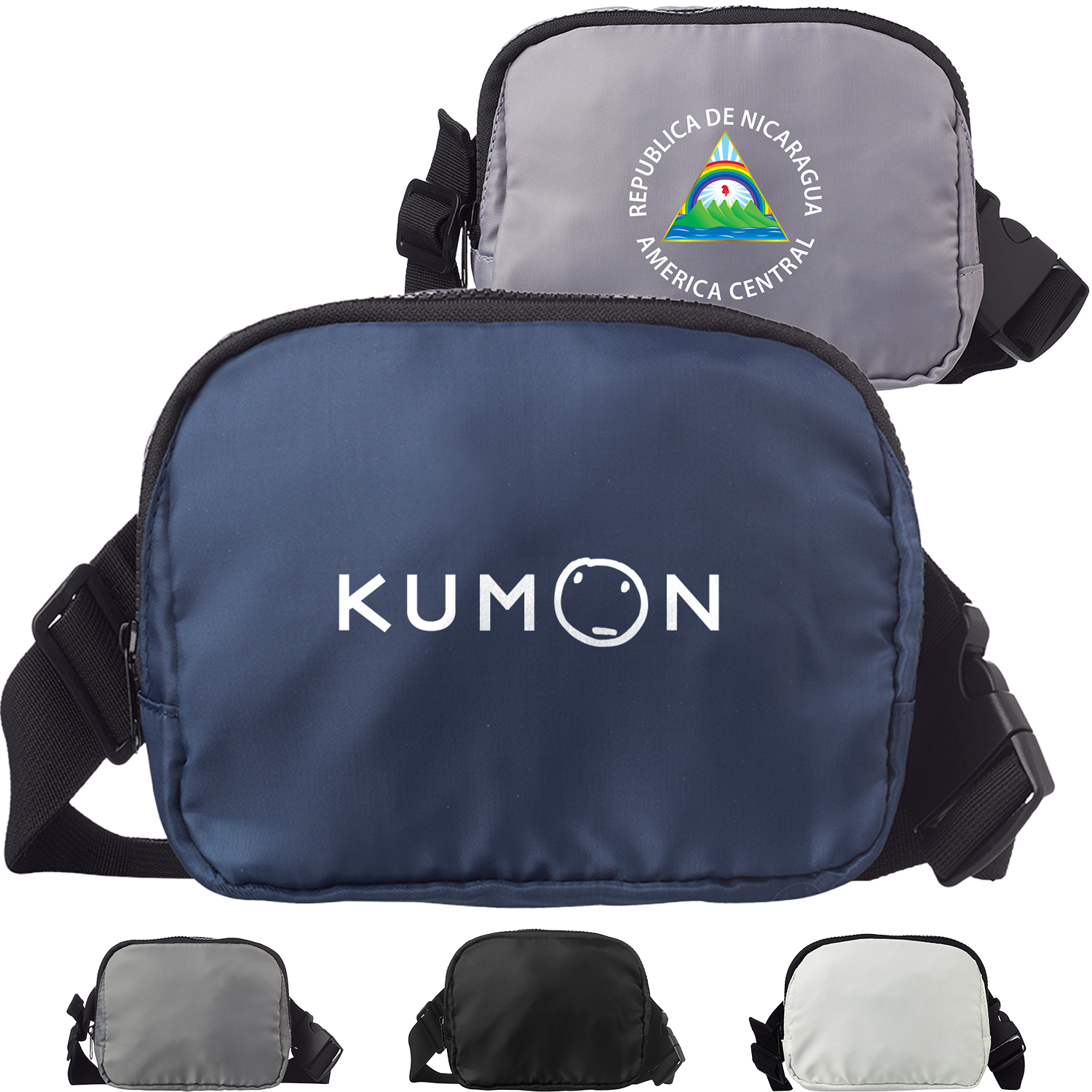 Travel Belt Bags w/ Zippered Compartment & Buckle Closure 2