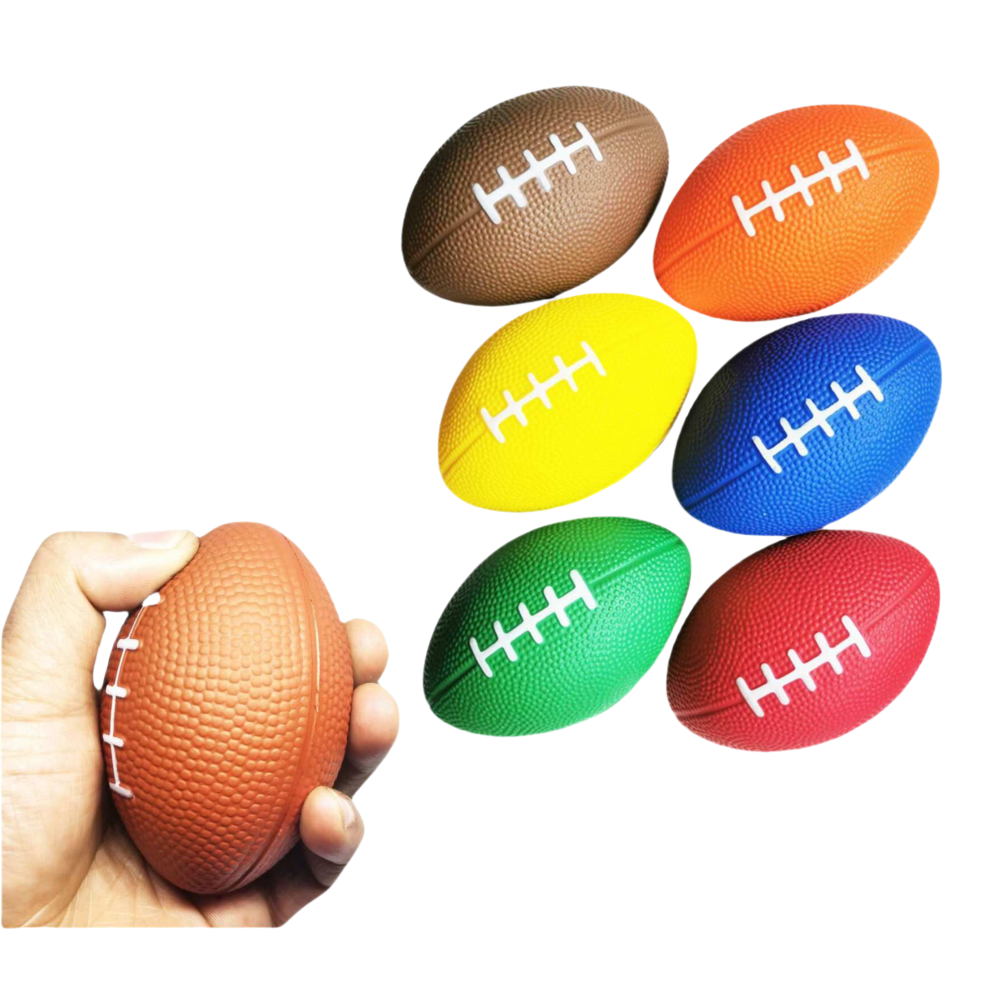Customized PU Rugby Stress-Relieving Toy Balls 3