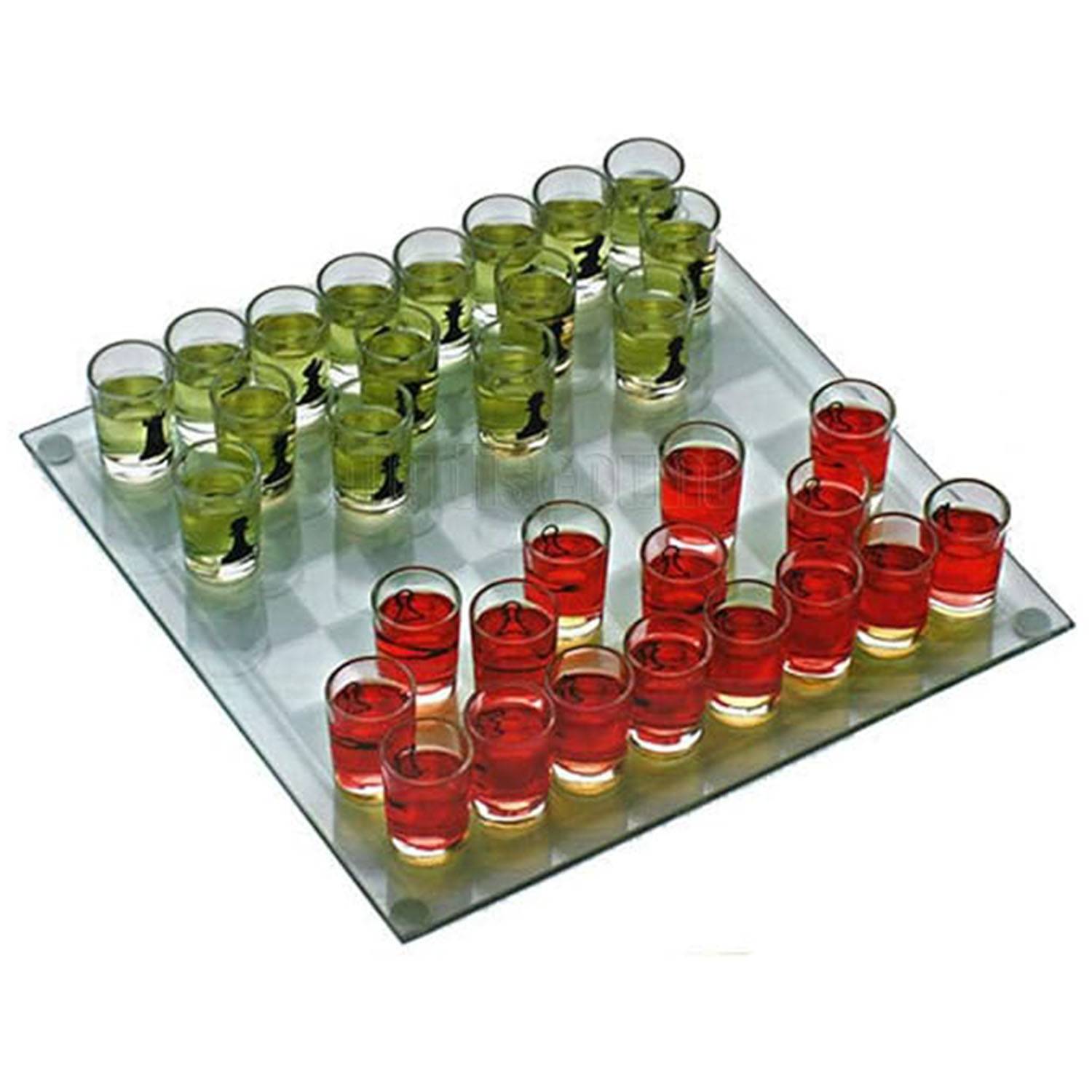 10oz Glass Drink Chess Set 2