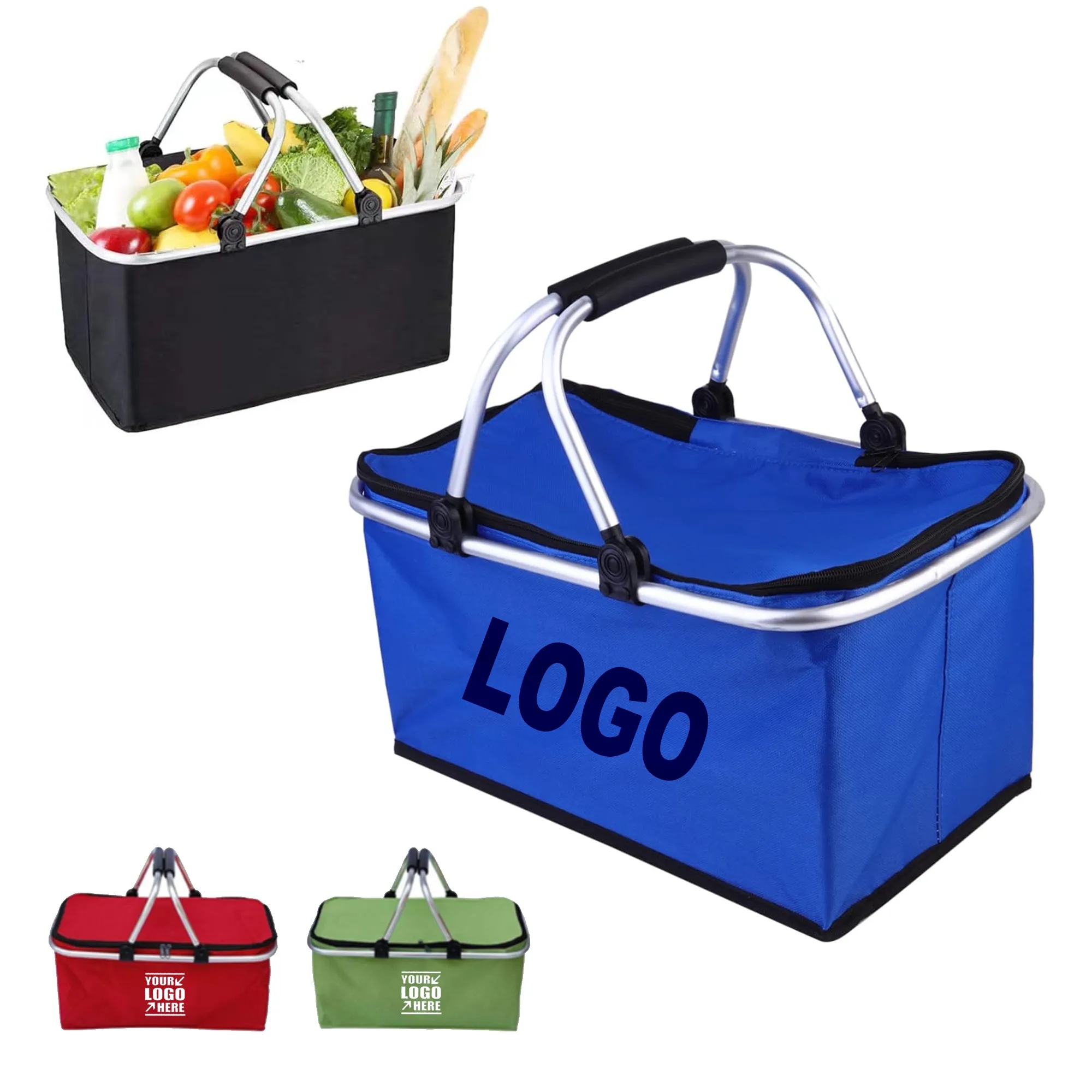 Collapsible Picnic Cooler Grocery Bag Laundry Basket 3