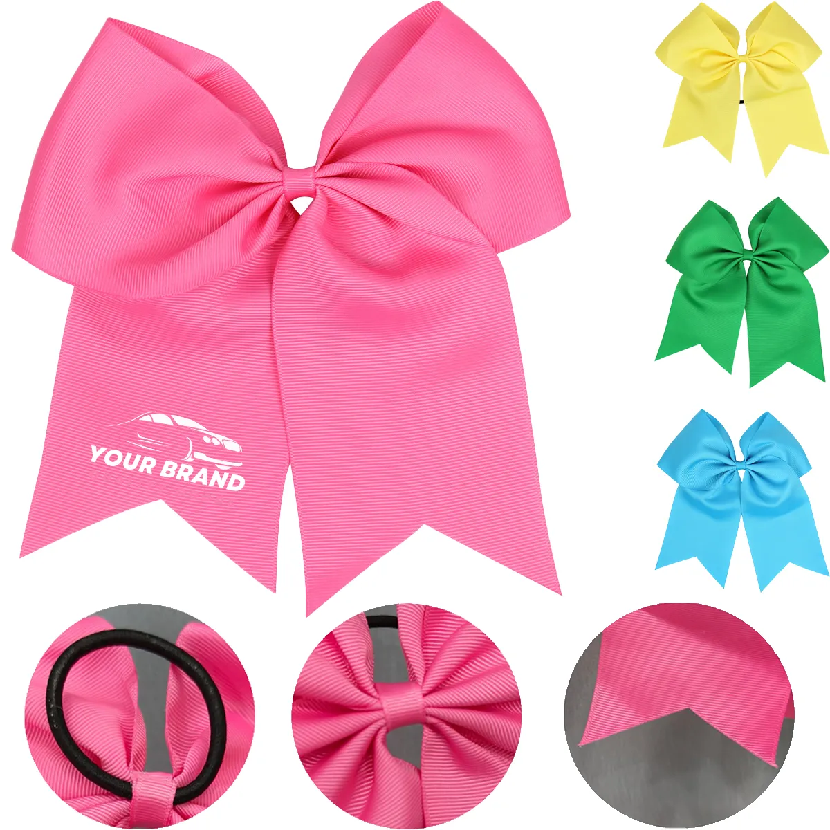 Large Fashionand Handmade Bowknot Elastic Hair Tie Bands 5