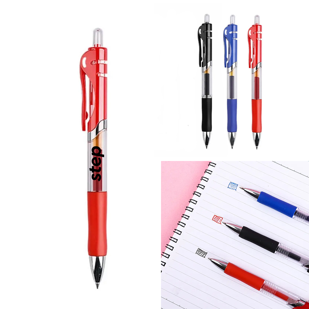 Inkflow Retractable Gel Pens With Rubber Grip 6