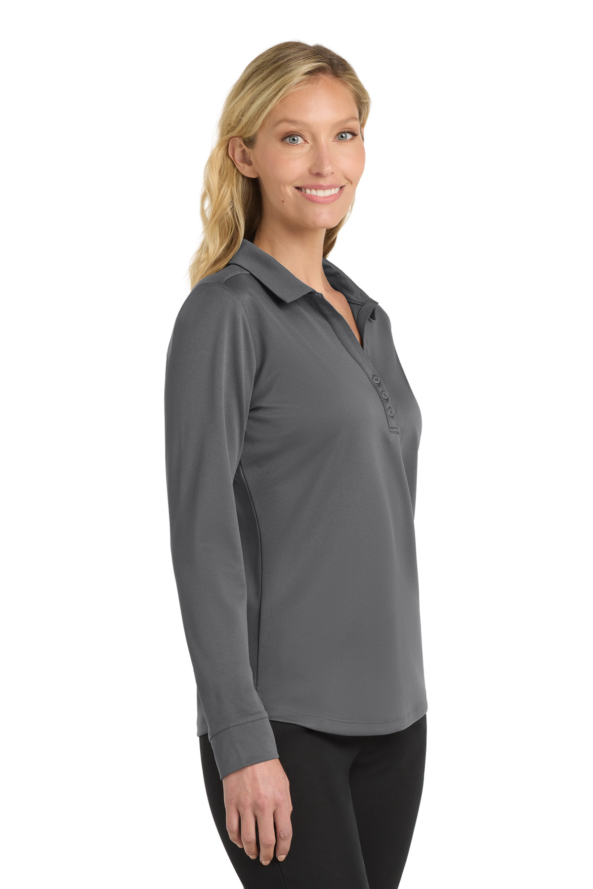 Port Authority Women's Silk Touch Performance Long Sleeve Polo. L540LS 49