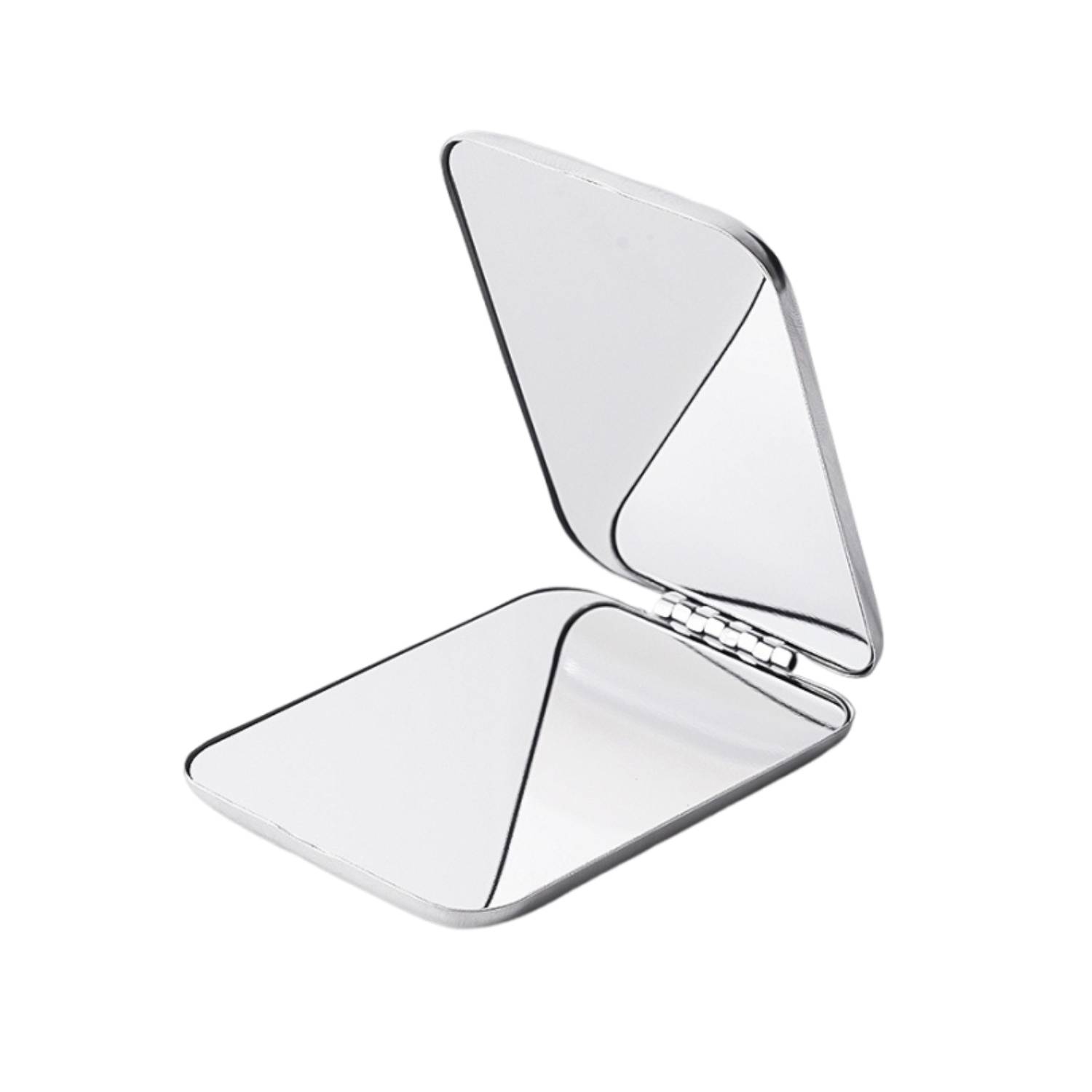 Rectangle Stainless Steel Foldable Compact Makeup Mirror 3