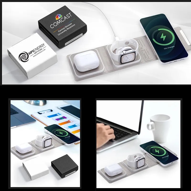 15W Foldable 3 in1 Magnetic Wireless Charger 6