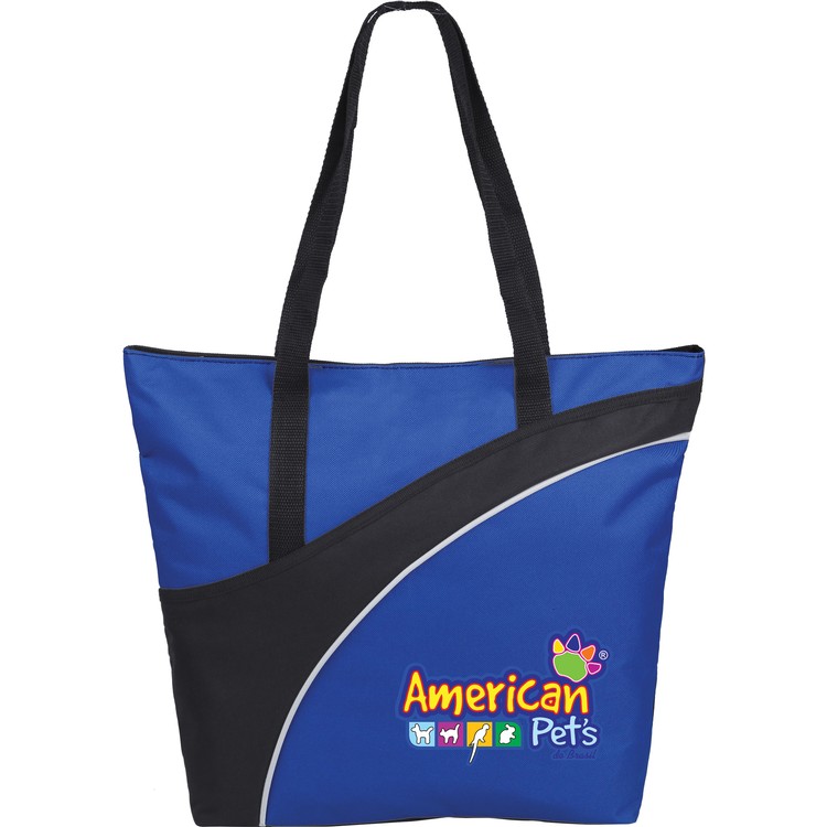 Bellina Zippered Poly Canvas Tote