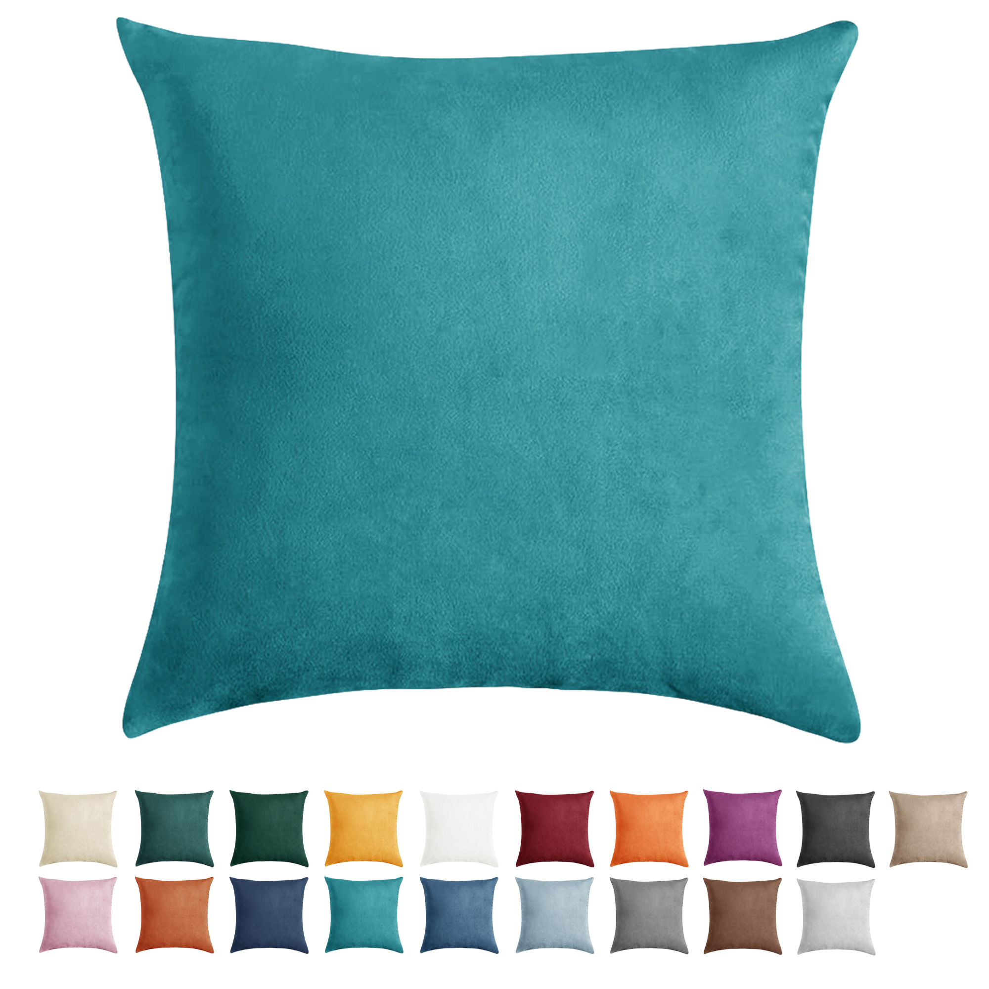 Luxurious Soft Velvet Decorative Pillow Cover No Insert Solid Colors 5