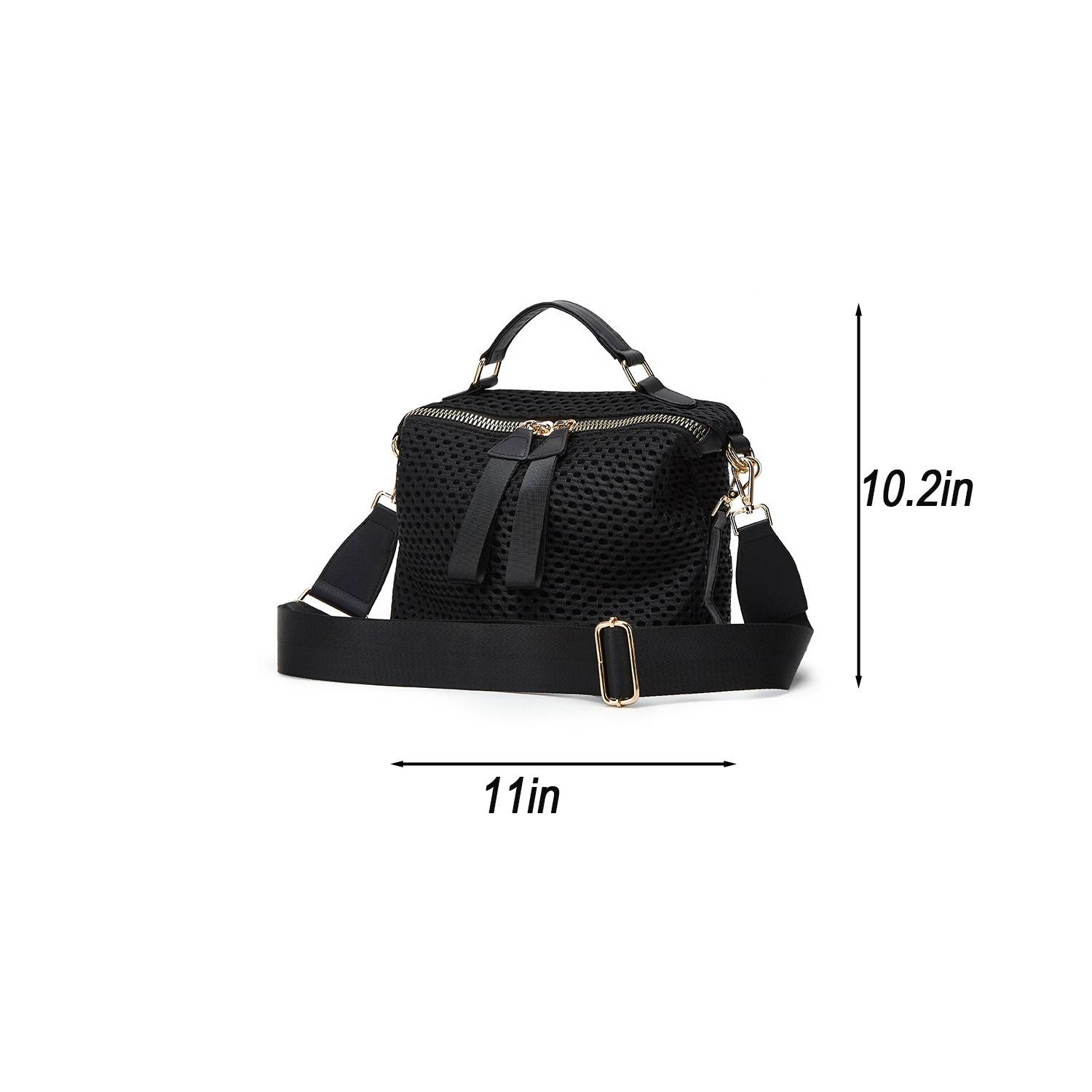 Women's Nylon Lightweight Travel Mesh Shoulder Bag w/ Handle 5