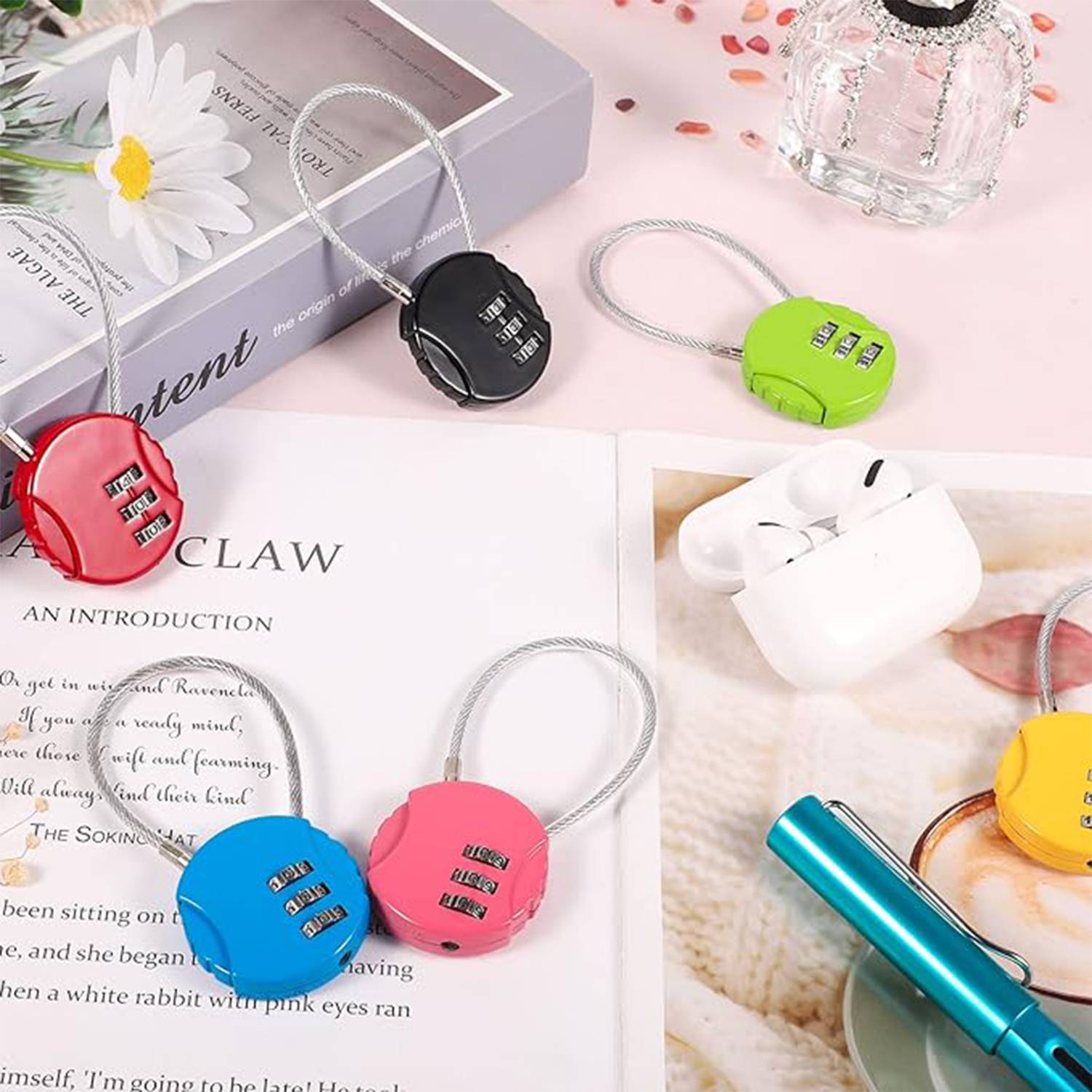 Zinc Alloy Anti-Rust Lock Rope Combination Padlock 9