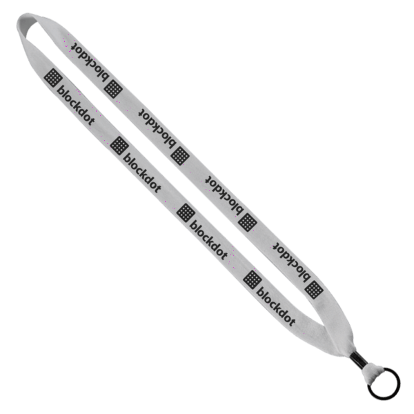 3/4" Cotton Lanyard with Metal Crimp & Split-Ring 86