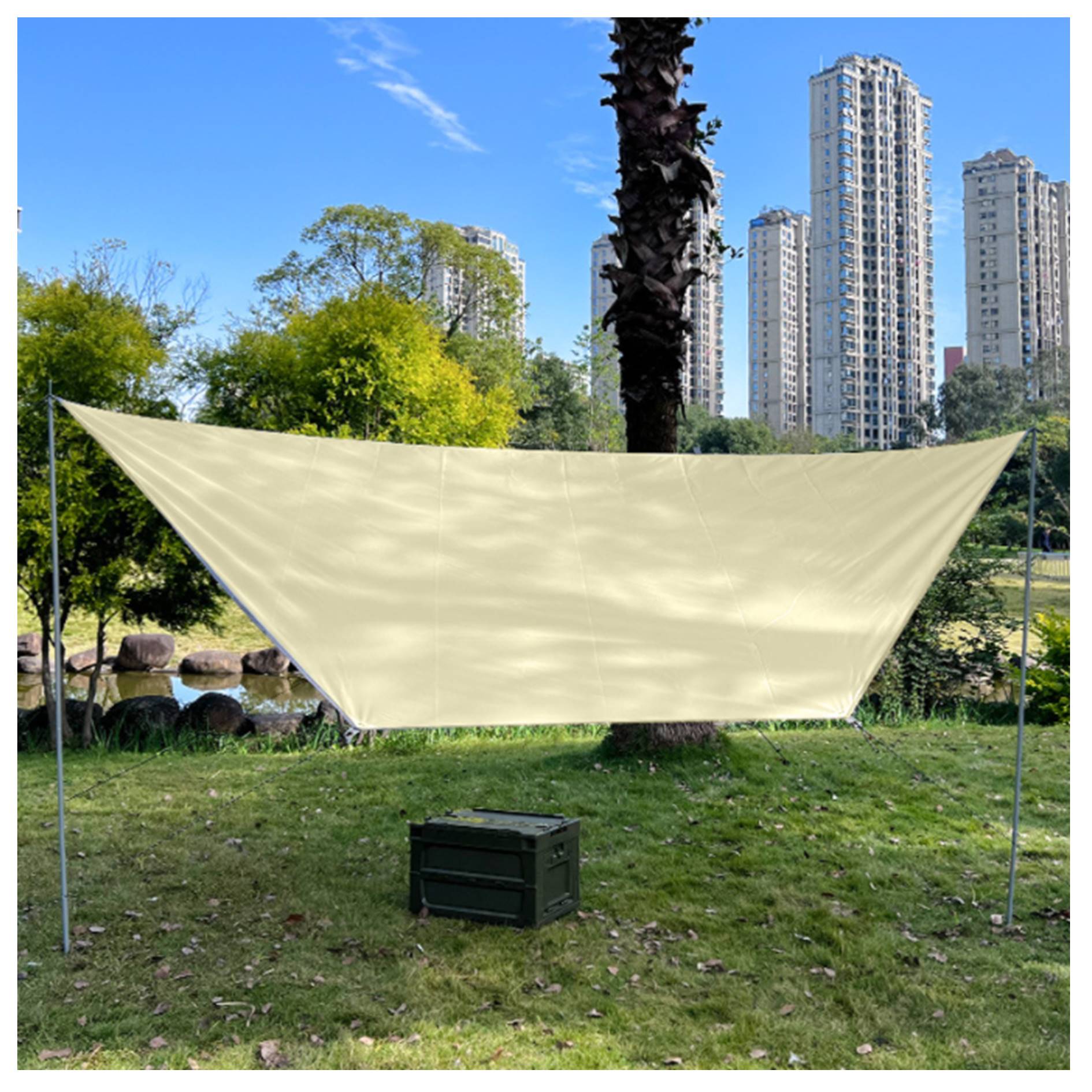 Outdoor Sunshade Rainproof Fly Tent Tarp 2