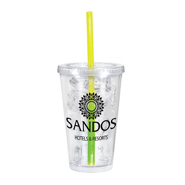 16 oz. Victory Acrylic Tumbler with Mood™ Straw 15