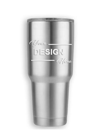 Drinkware: 30 OZ Tumbler (SILVER) with Lasered (CU 1
