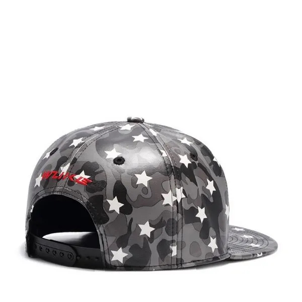 Custom All Over Print Leather Snapback Hat 3