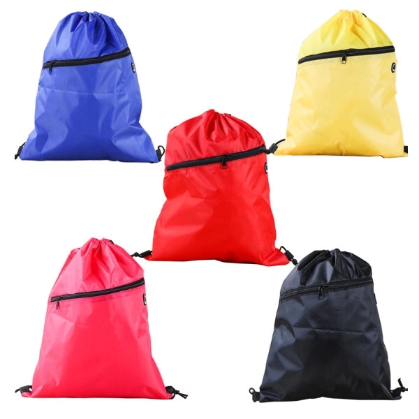 Headphone Slot Drawstring Polyester Bags 6