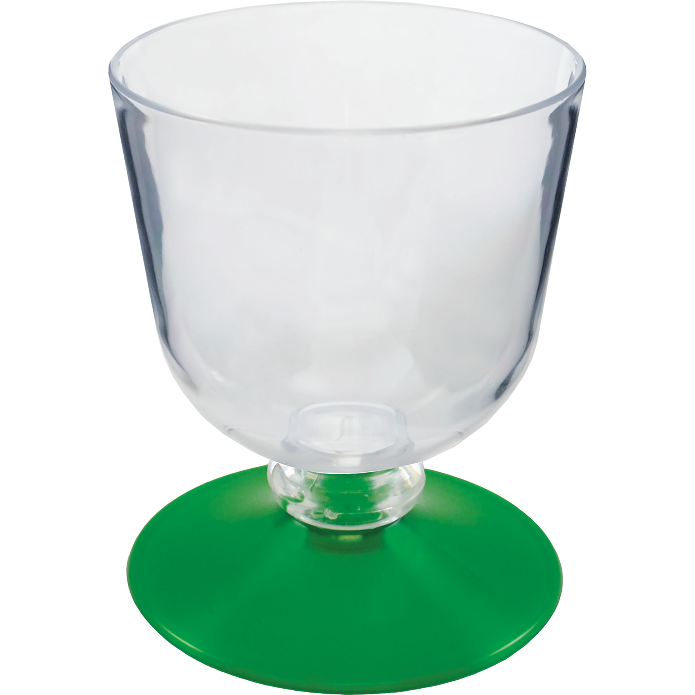7oz Short Stem Plastic Wine Glass with Your Choice of Base Color 2