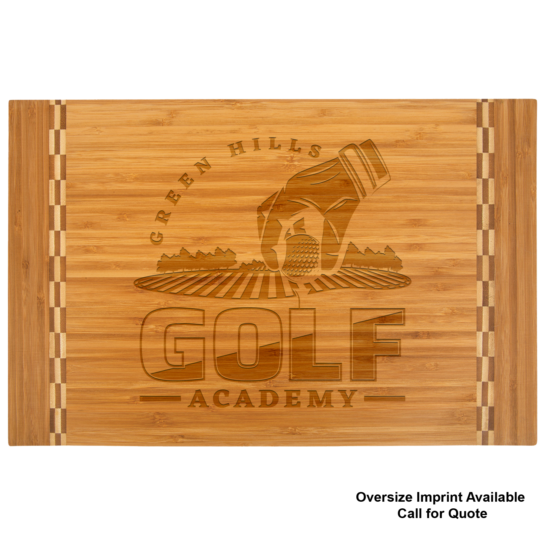 18" x 12" Bamboo Cutting Board w/ Butcher Block Inlay 4