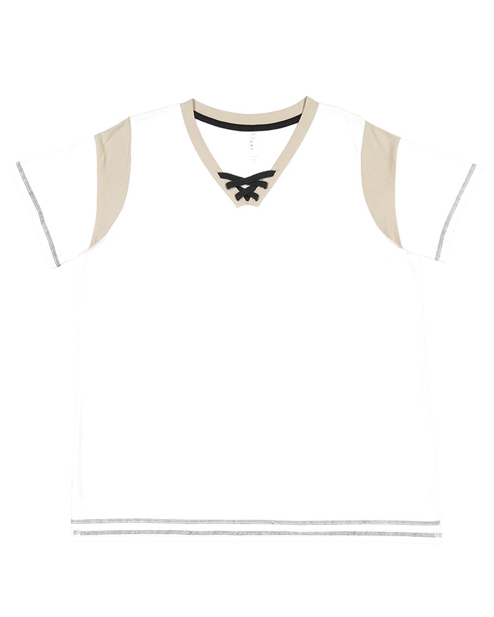 Women's Curvy Lace Up Fine Jersey Tee - 3833 9