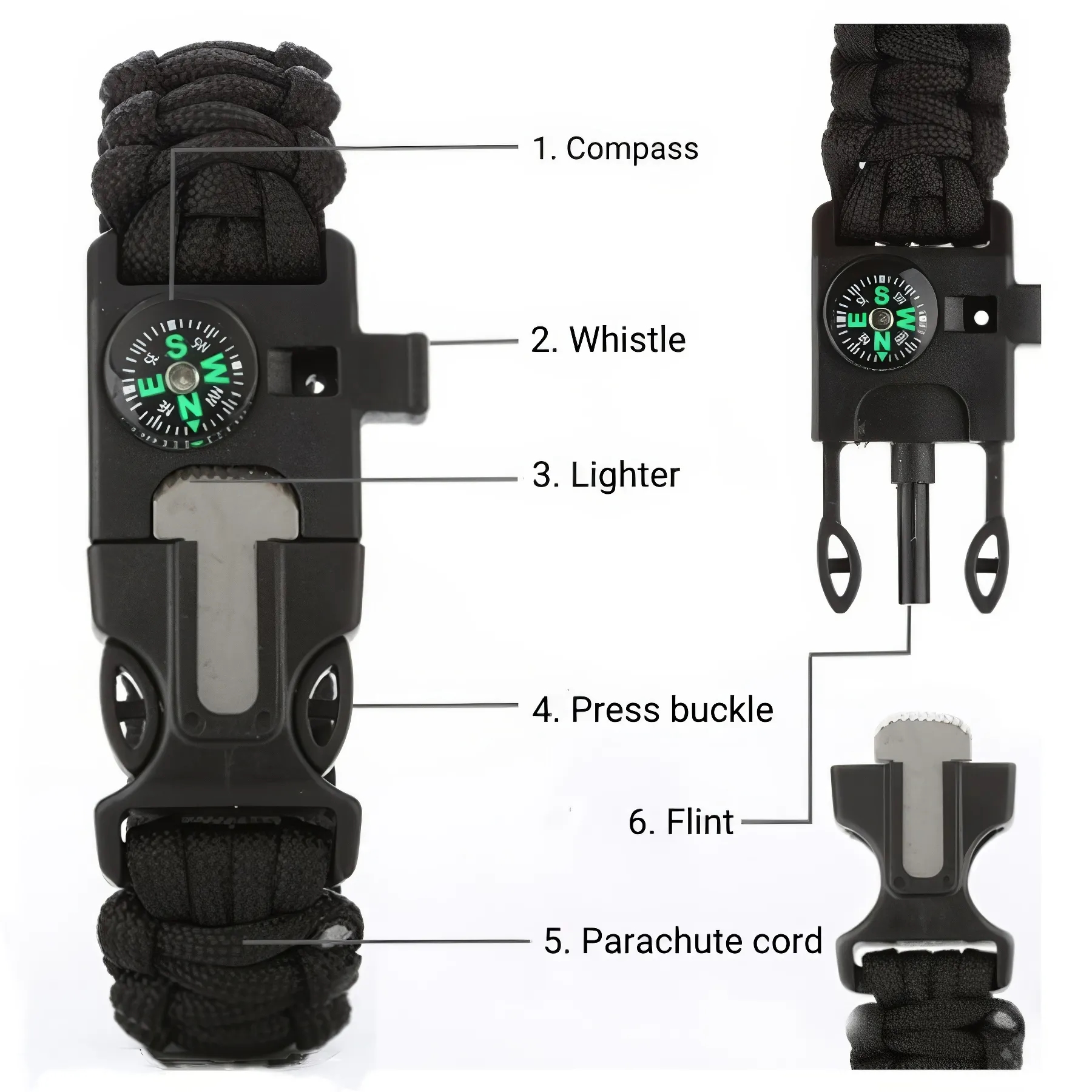 Outdoor Emergency Survival Bracelet 6