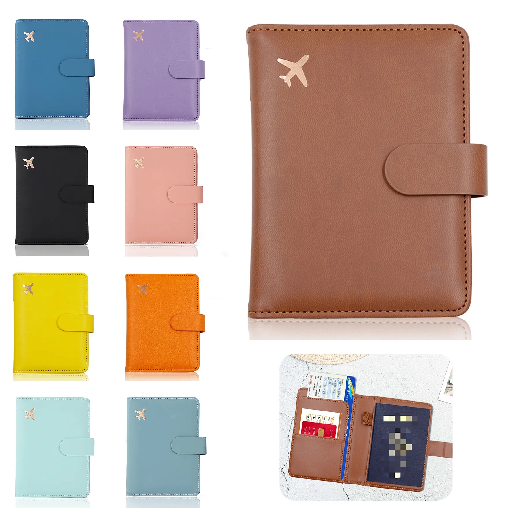Premium Leather Passport Holder Covers Case 1