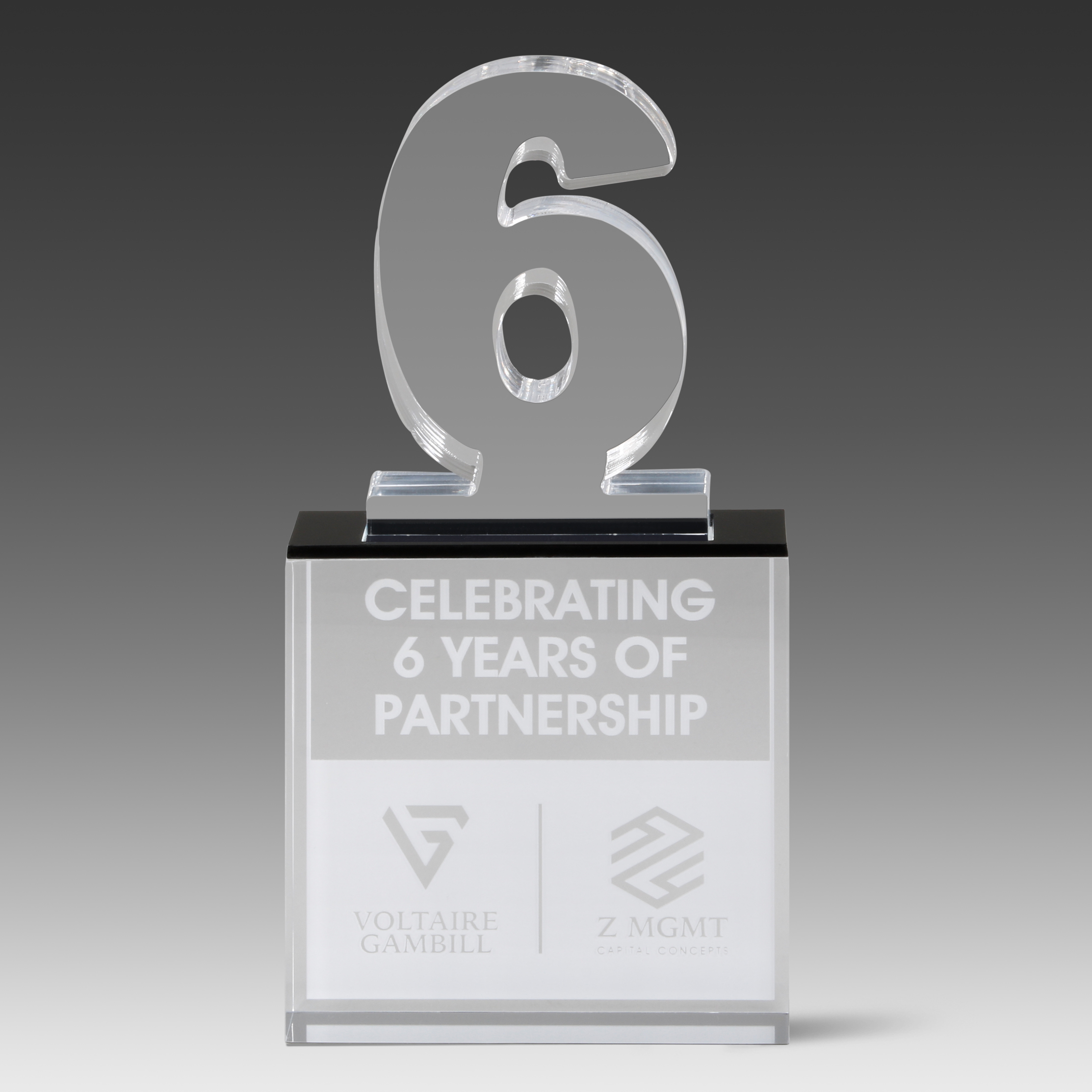 Recognition Number Award 6 (4" x 8" x 1") 2