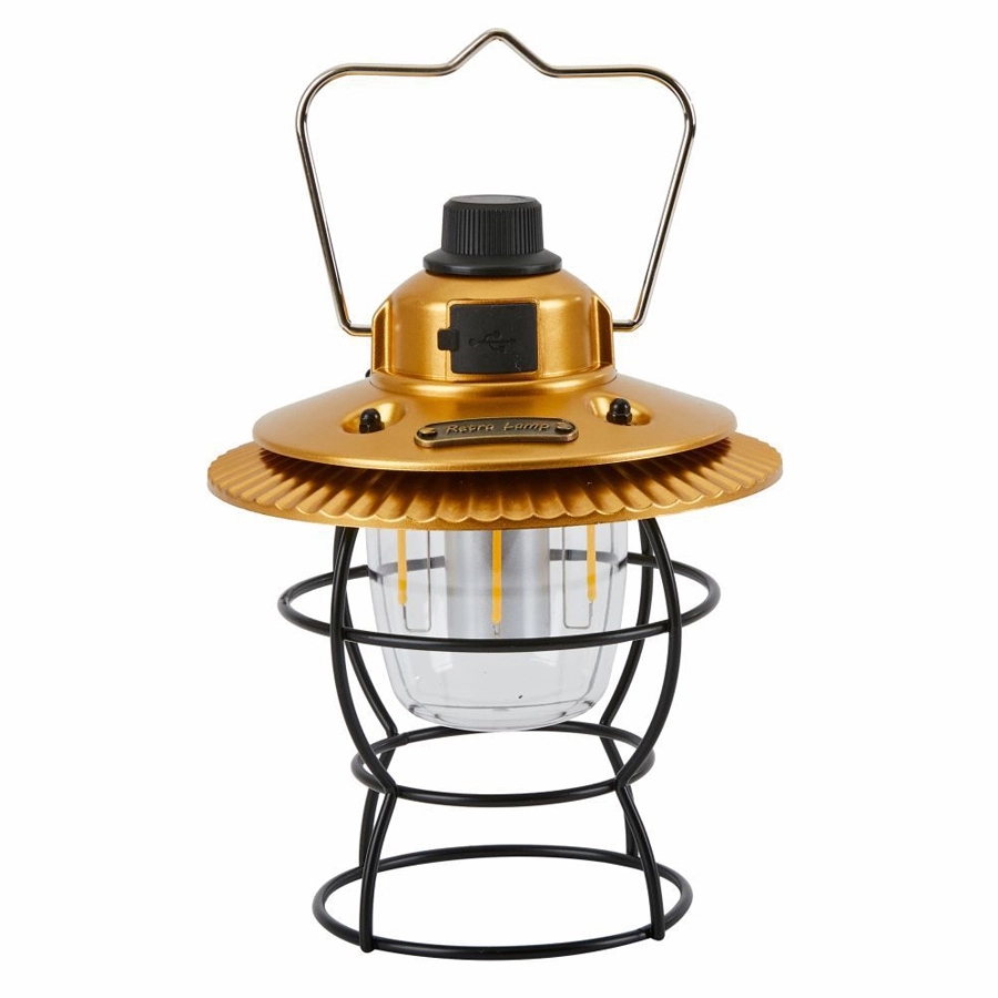 Retro Outdoor Camping Light & Picnic Lantern with Power Bank 18