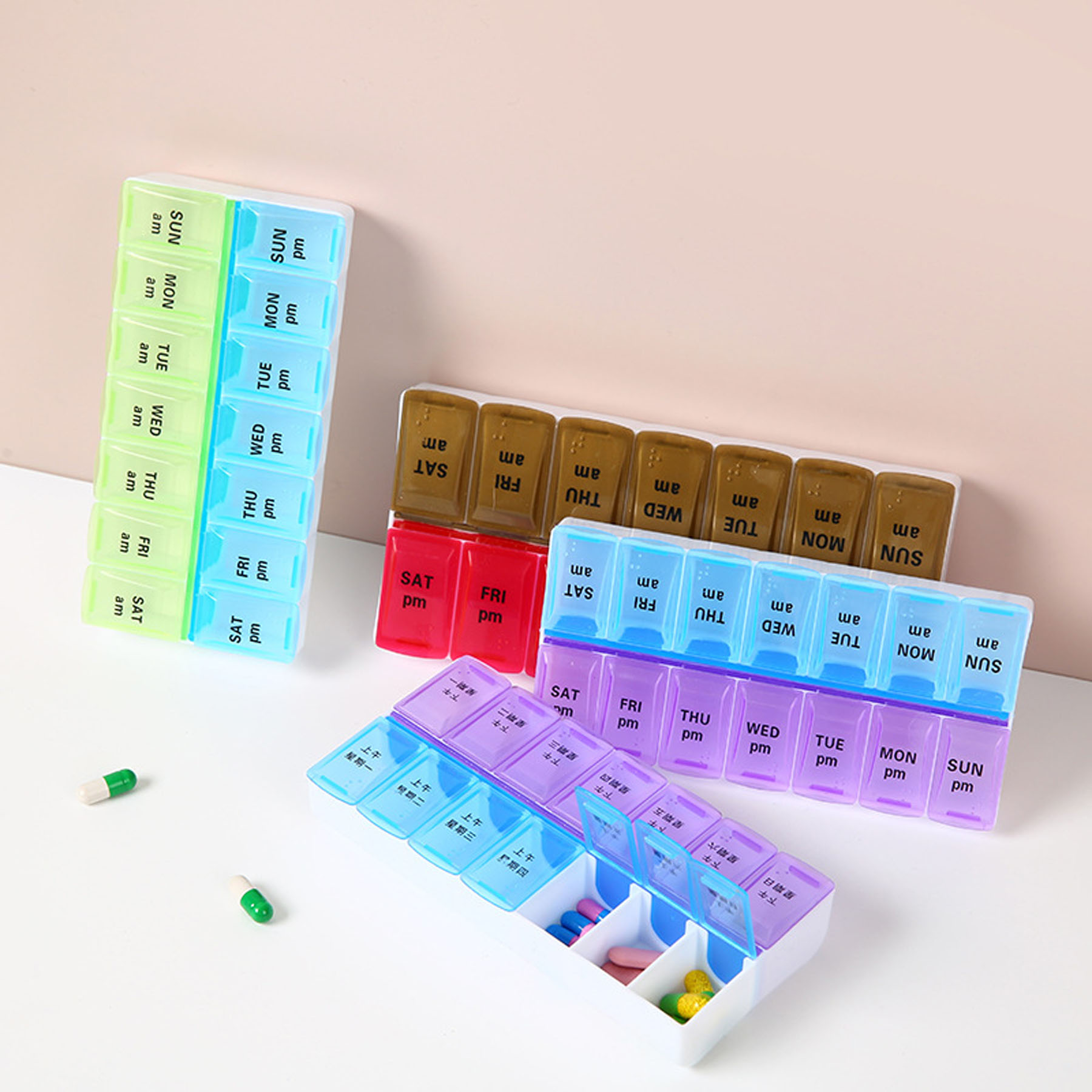 Weekly Pill Organizer 7 Day Medicine Dispenser 2