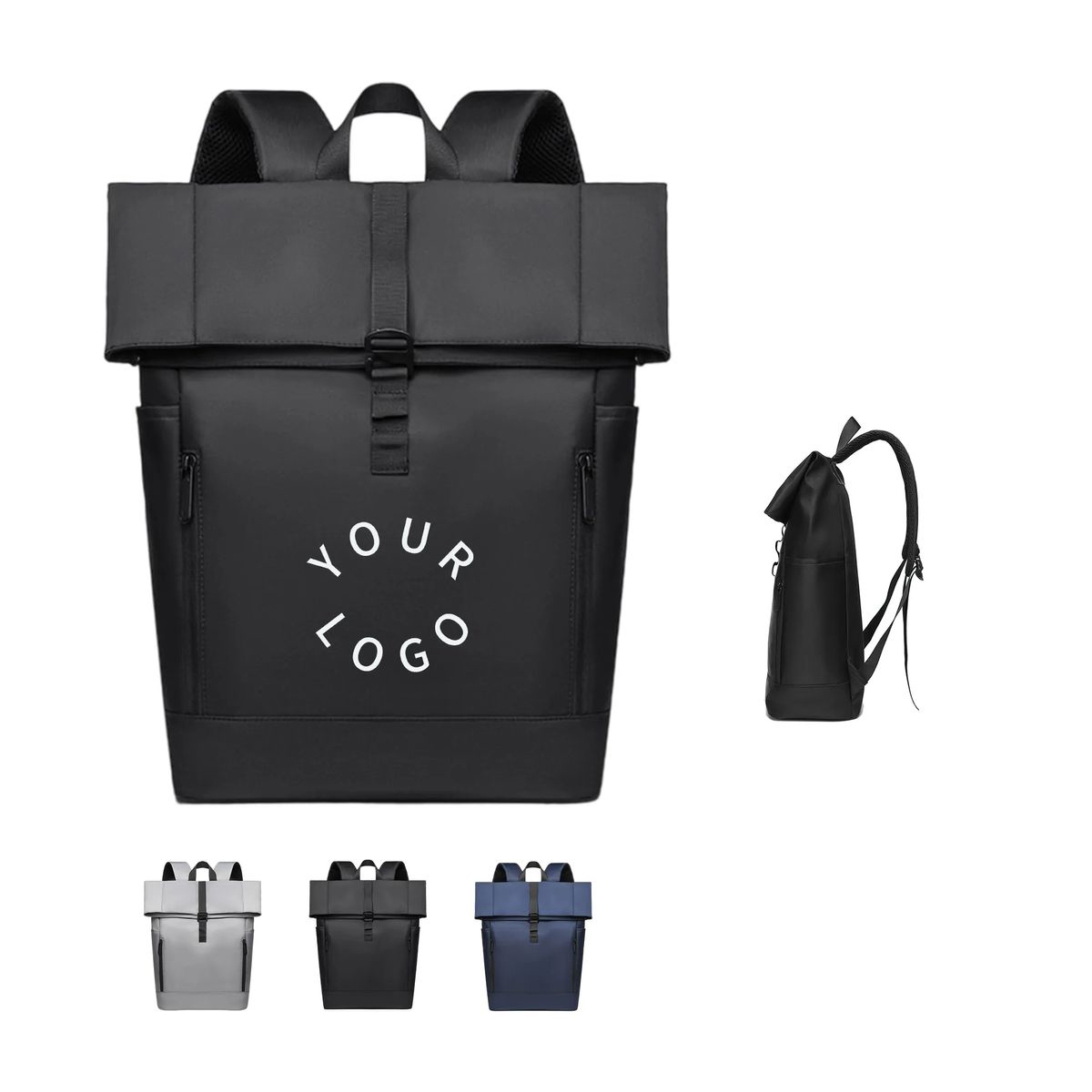 Polyester Laptop Backpack with Front Pocket and Padded Straps 4