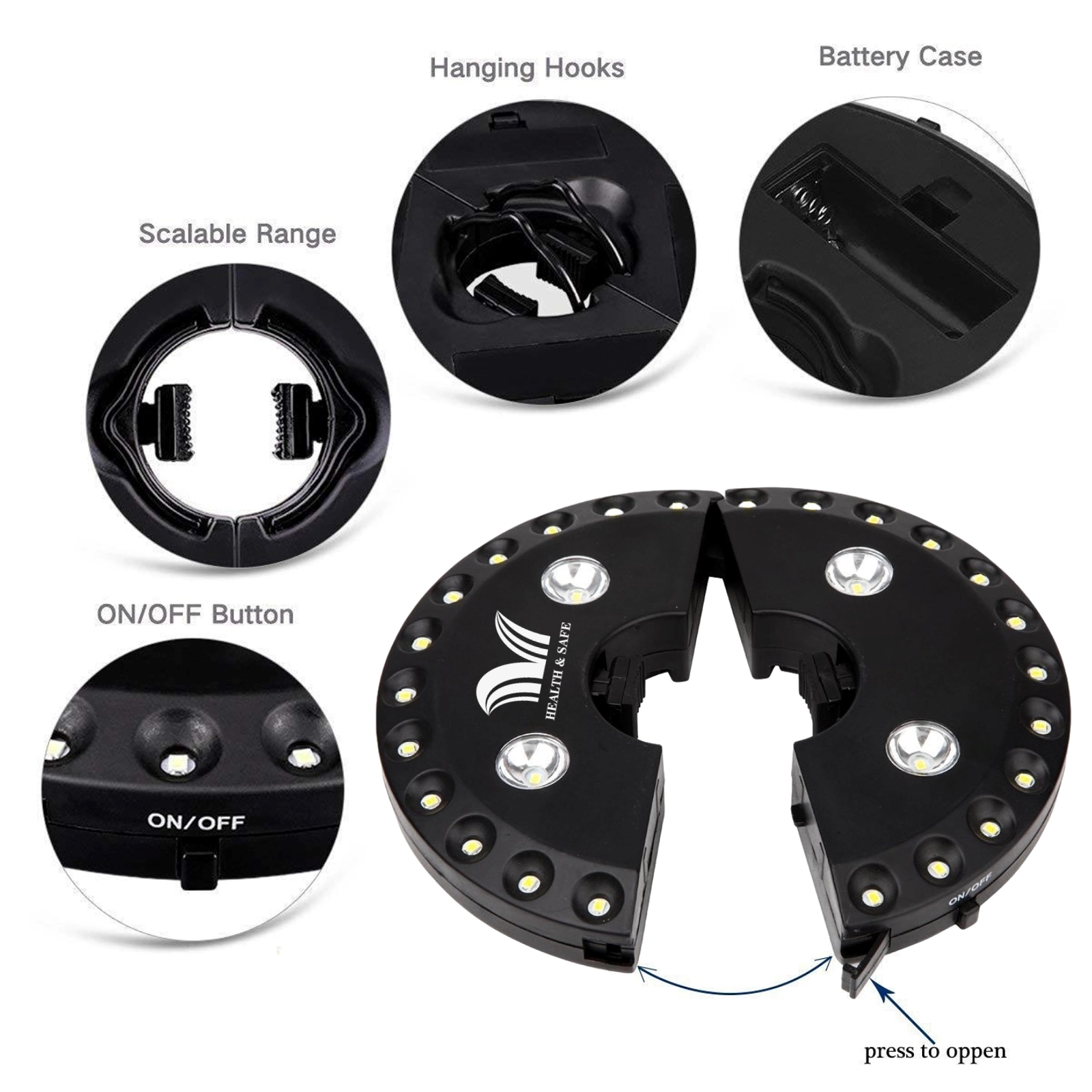 Outdoor Multifunctional Led Umbrella Light 2