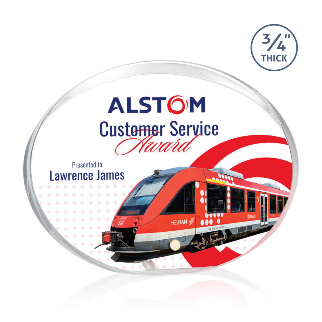 Mosaic Oval VividPrint™ Award - Gold 1