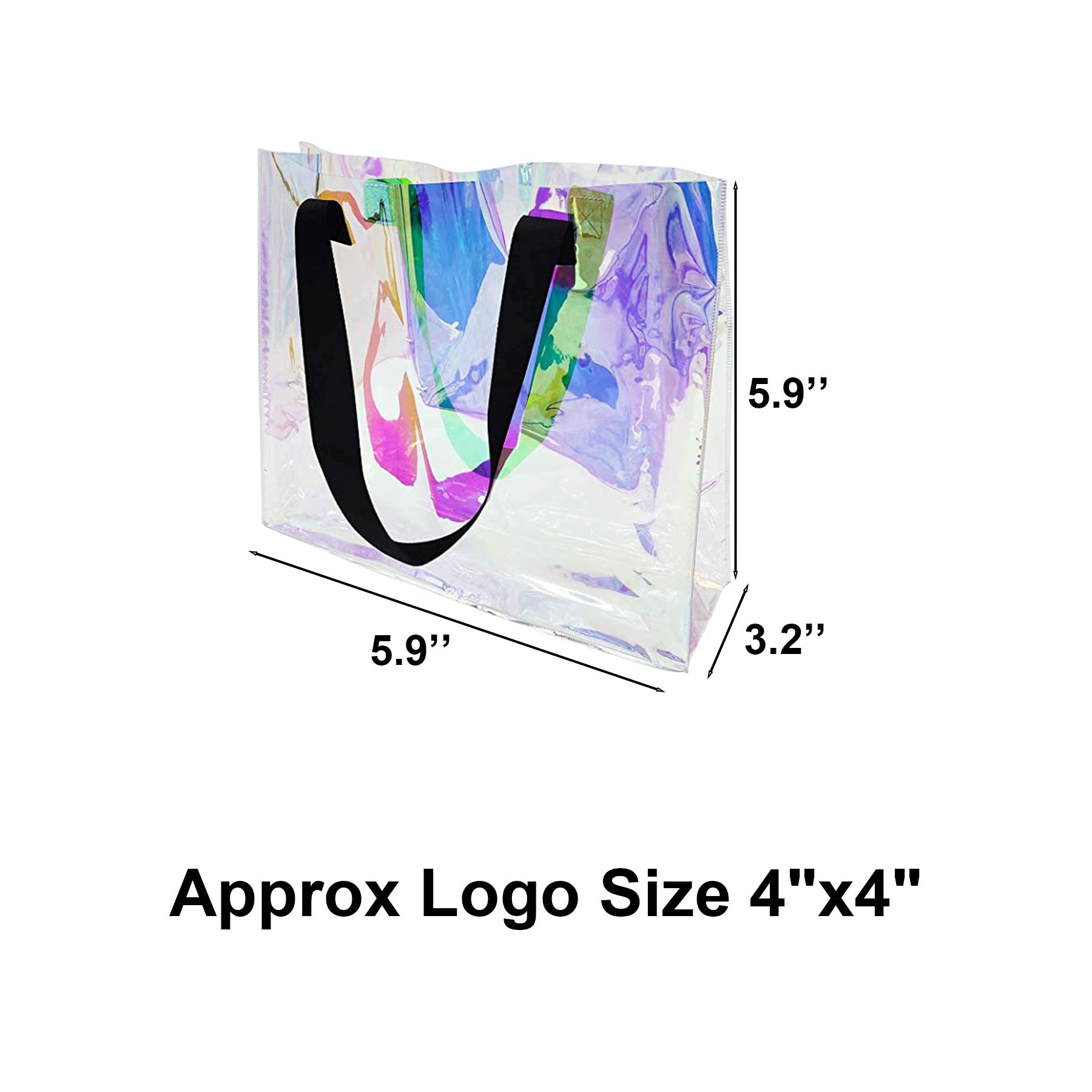Holographic Clear Iridescent Handbag Tote Bag 2