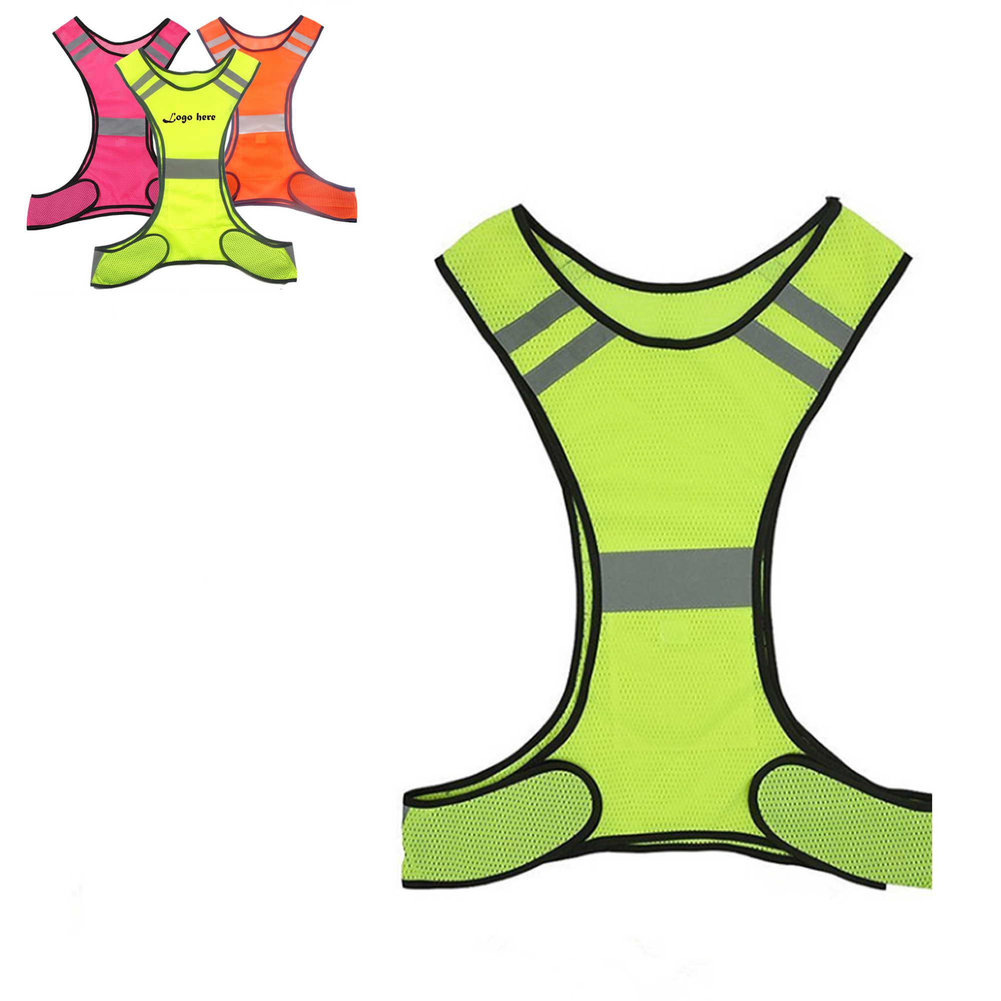 22"L X 20.5"W Safety Reflective Belt Vest 1
