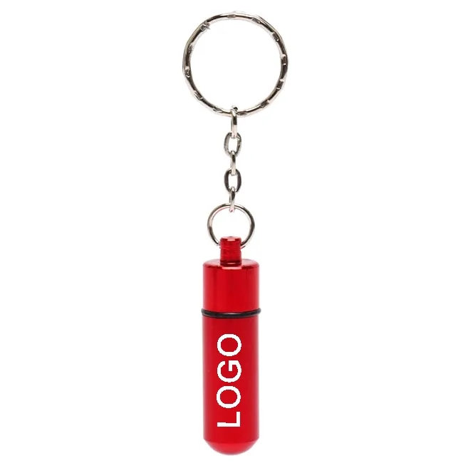 Small Aluminum Pill Tube Keychain 7