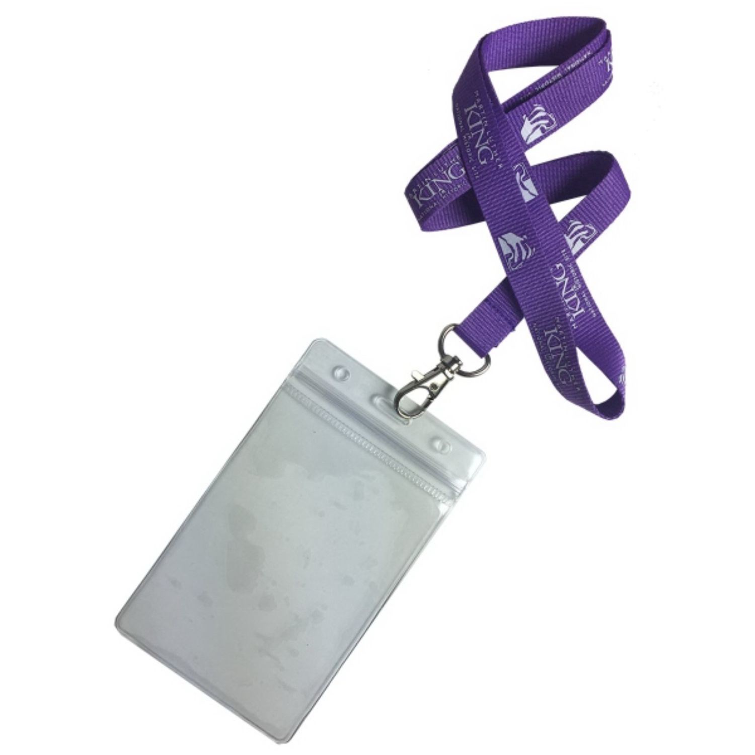 Lanyard w/ Badge holder combo Clear Vinyl 3