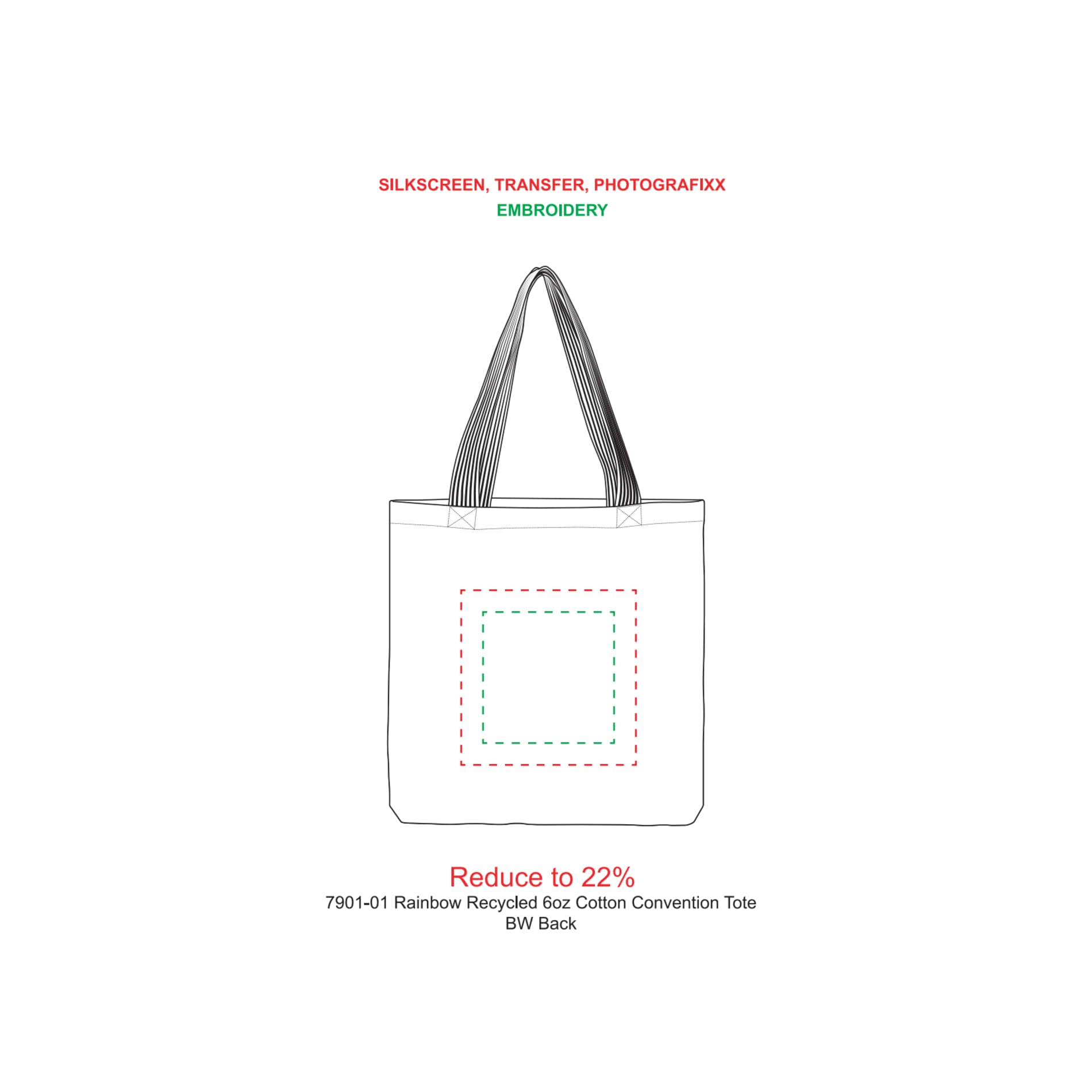 Rainbow Recycled 6oz Cotton Convention Tote 25